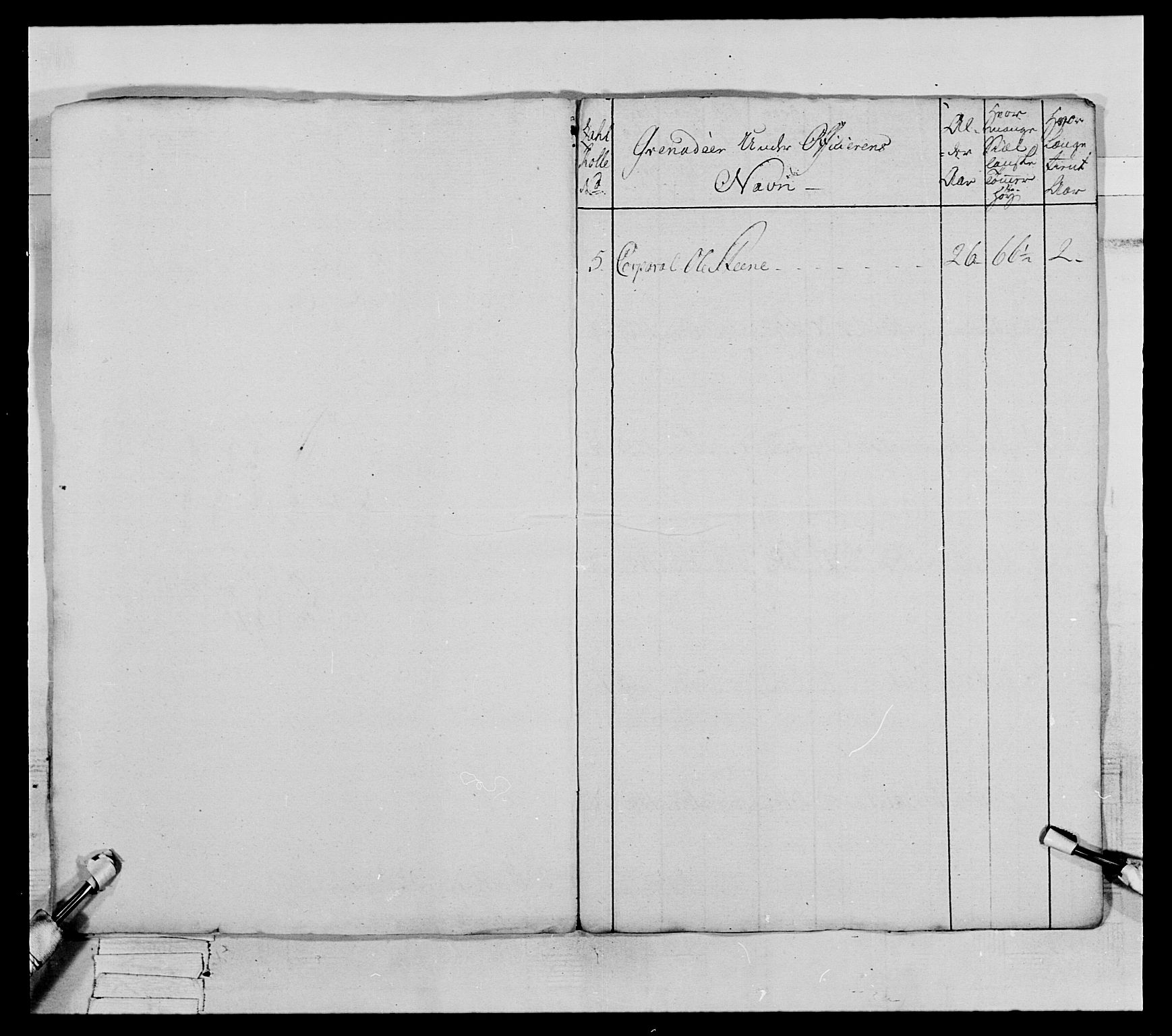 Generalitets- og kommissariatskollegiet, Det kongelige norske kommissariatskollegium, AV/RA-EA-5420/E/Eh/L0067: Opplandske nasjonale infanteriregiment, 1789-1797, s. 269