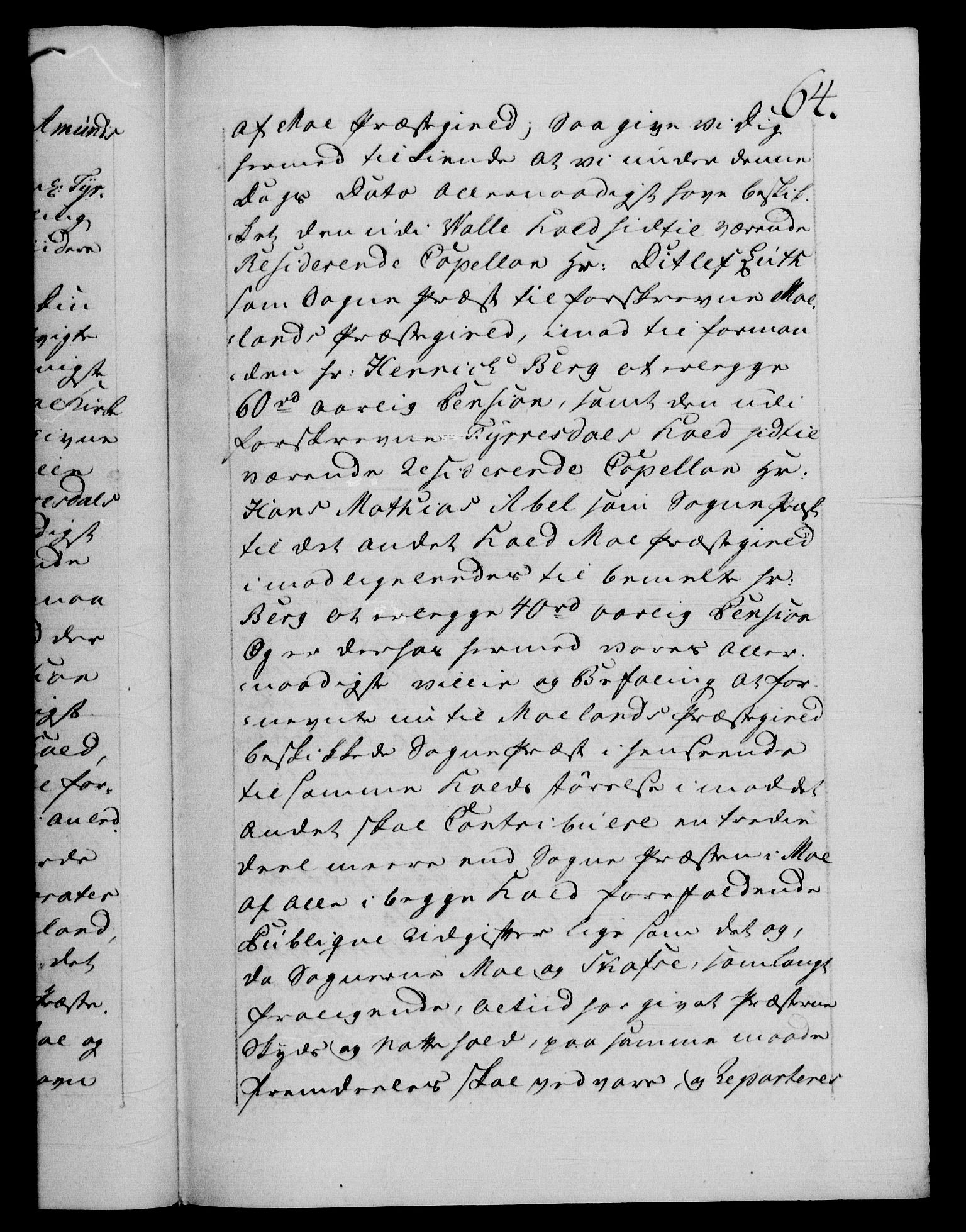 Danske Kanselli 1572-1799, AV/RA-EA-3023/F/Fc/Fca/Fcab/L0039: Norske tegnelser, 1769-1771, s. 64a