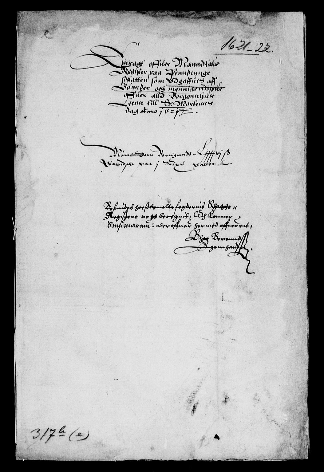 Rentekammeret inntil 1814, Reviderte regnskaper, Lensregnskaper, AV/RA-EA-5023/R/Rb/Rbt/L0034: Bergenhus len, 1621-1623