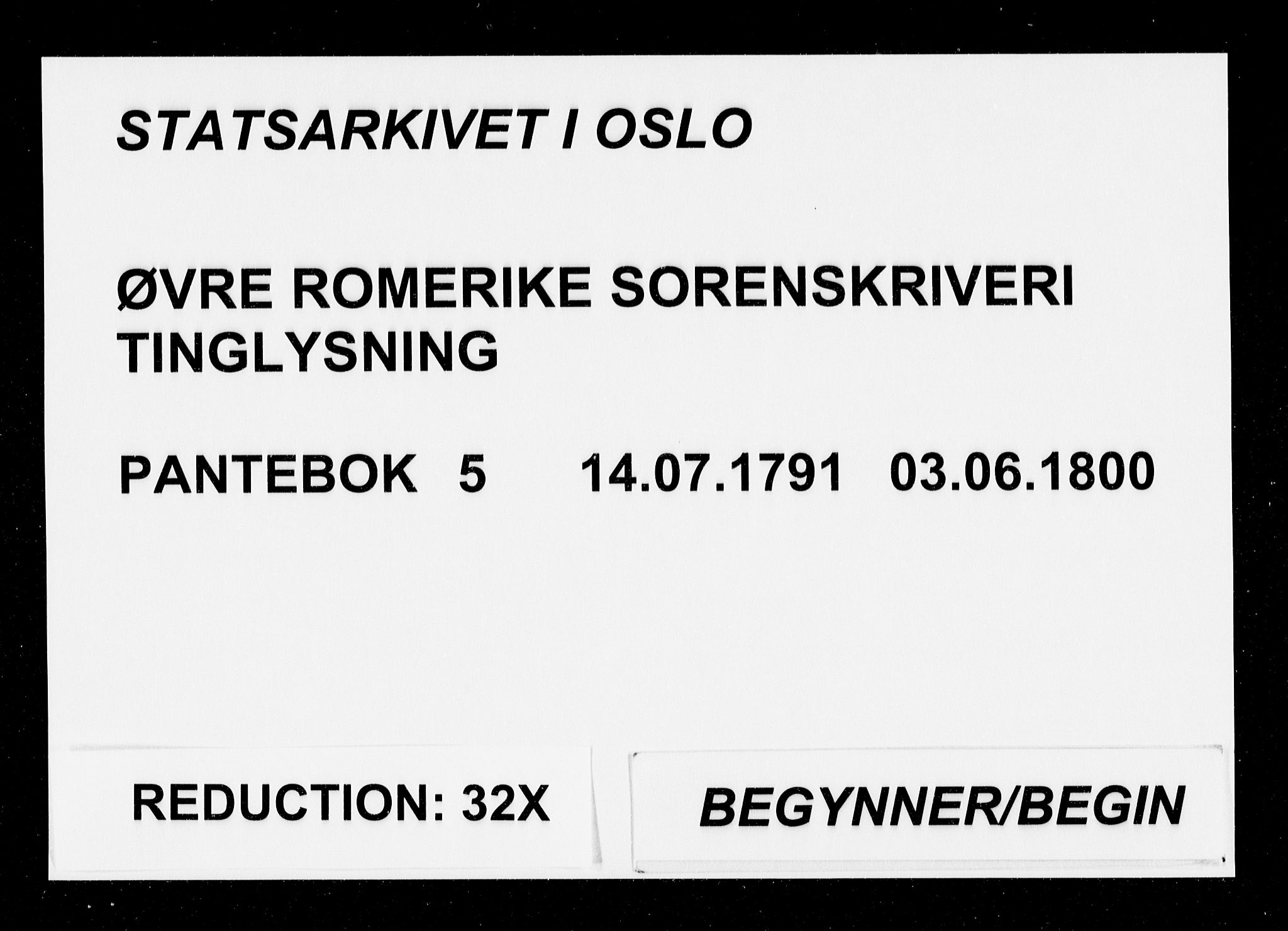 Øvre Romerike sorenskriveri, SAO/A-10649/G/Gb/L0005: Pantebok nr. 5, 1791-1800