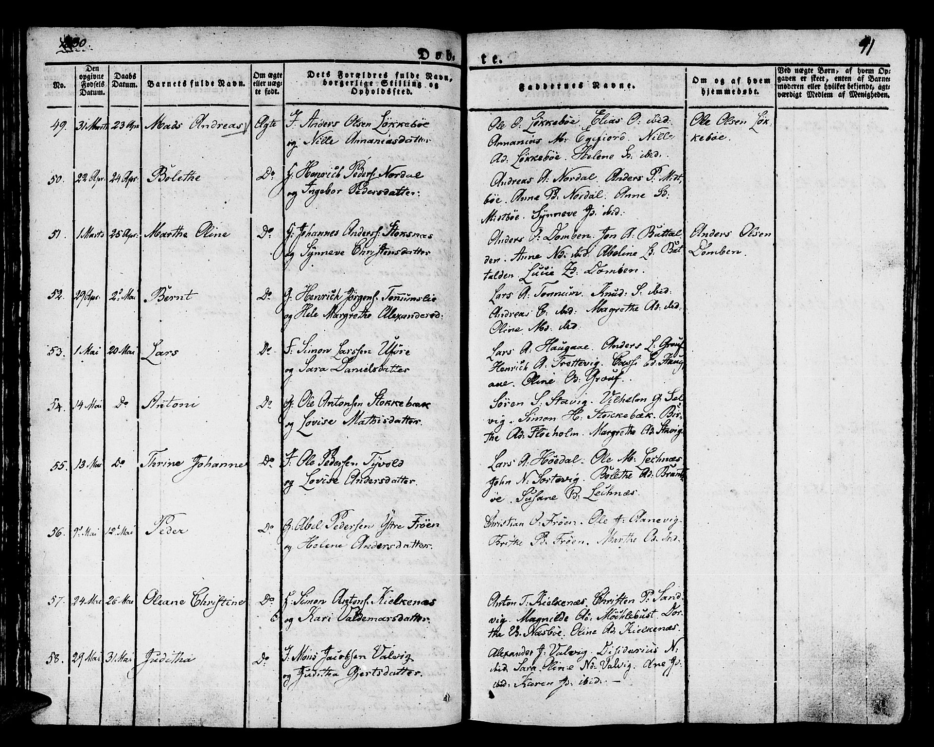 Kinn sokneprestembete, AV/SAB-A-80801/H/Haa/Haaa/L0004/0001: Ministerialbok nr. A 4I, 1822-1840, s. 91