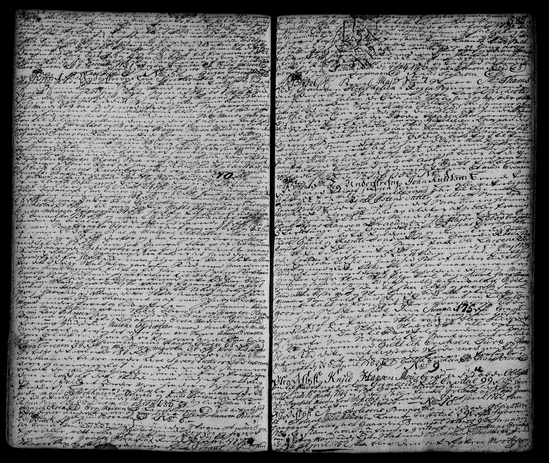 Lier, Røyken og Hurum sorenskriveri, SAKO/A-89/G/Ga/Gaa/L0002: Pantebok nr. II, 1725-1755, s. 585