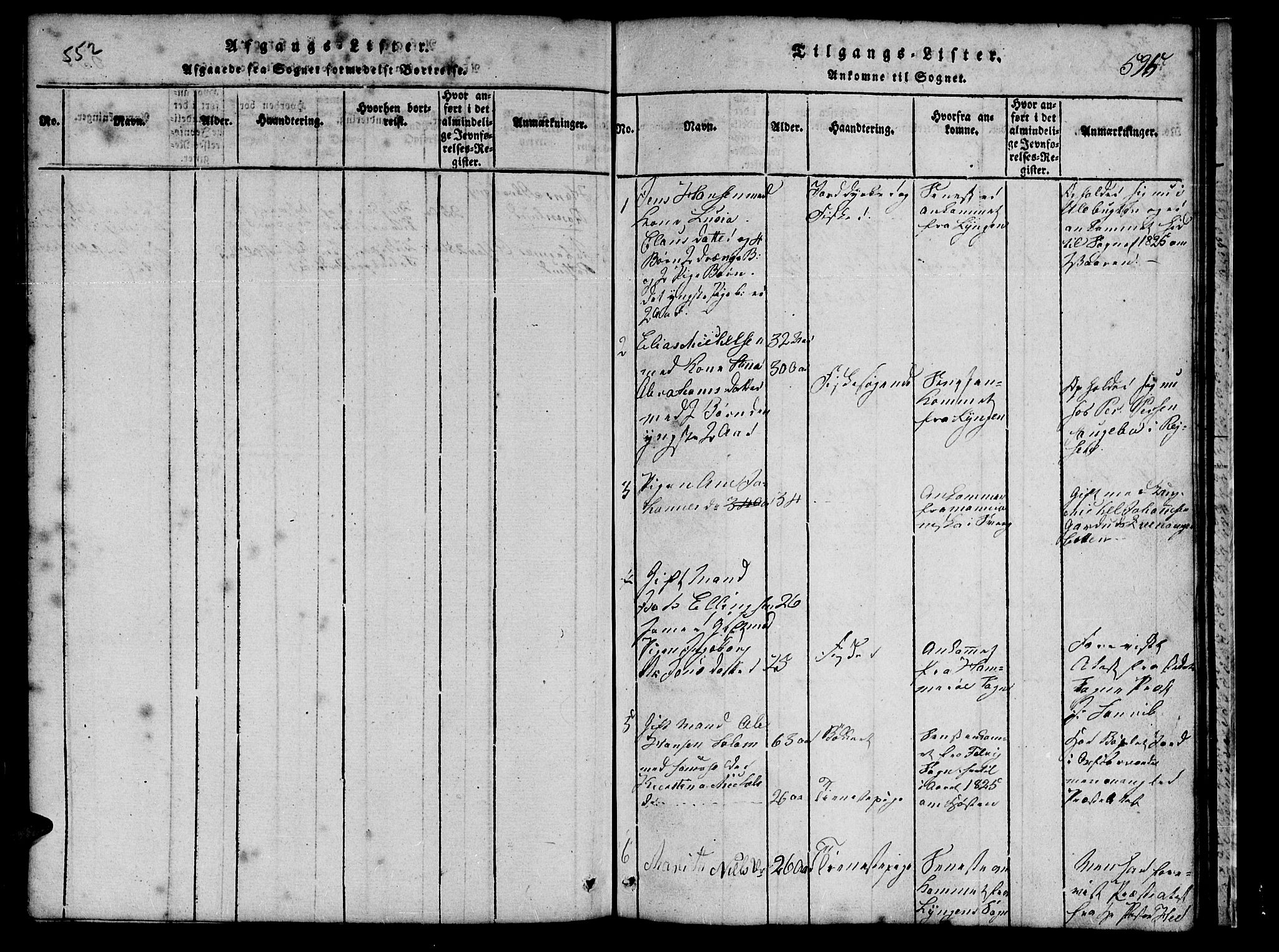 Skjervøy sokneprestkontor, AV/SATØ-S-1300/H/Ha/Hab/L0001klokker: Klokkerbok nr. 1, 1825-1838, s. 594-595