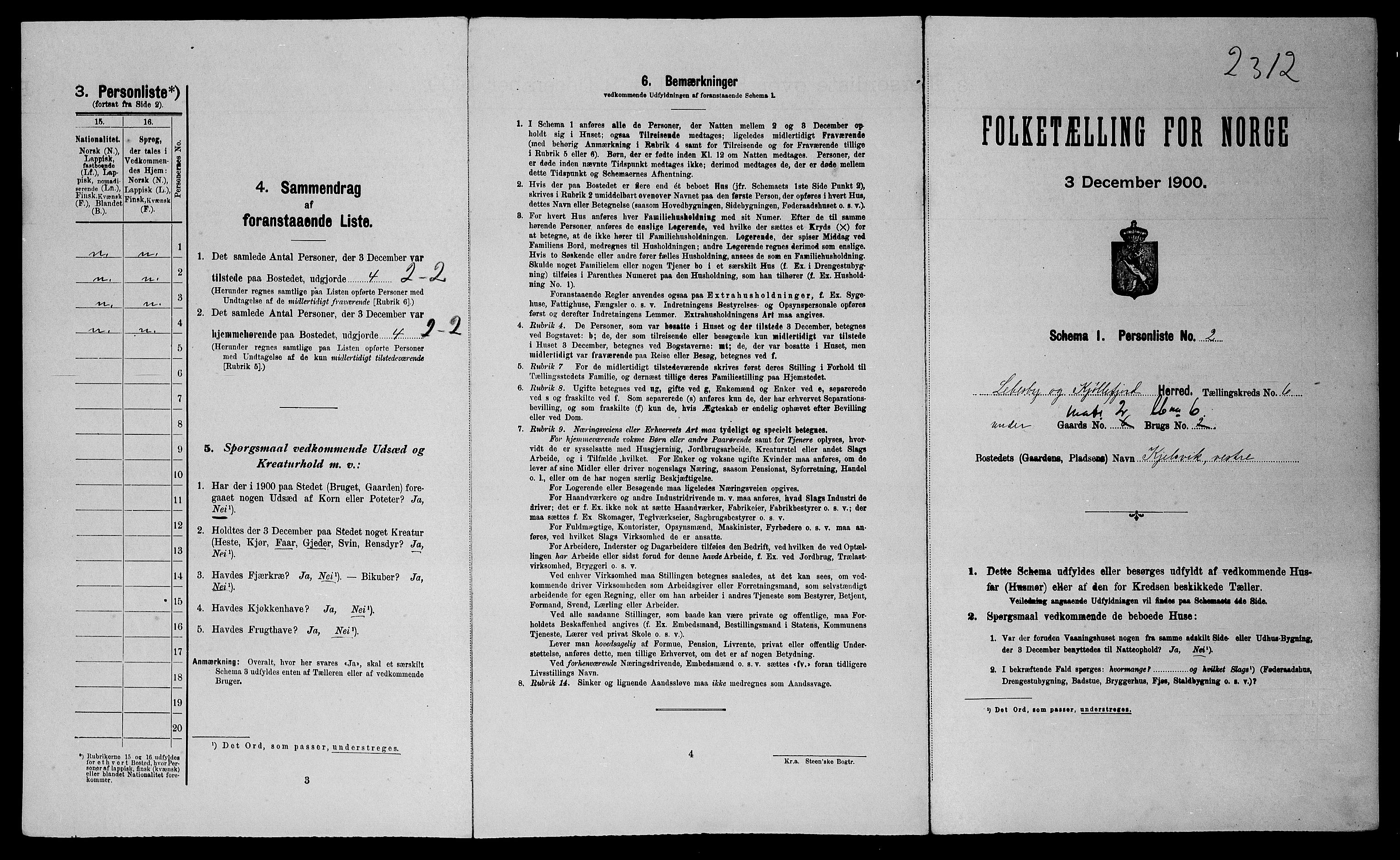 SATØ, Folketelling 1900 for 2022 Lebesby herred, 1900, s. 455