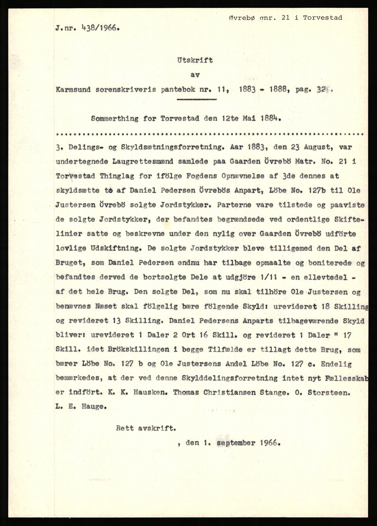 Statsarkivet i Stavanger, AV/SAST-A-101971/03/Y/Yj/L0099: Avskrifter sortert etter gårdsnavn: Østerhus - Åkre, 1750-1930, s. 350