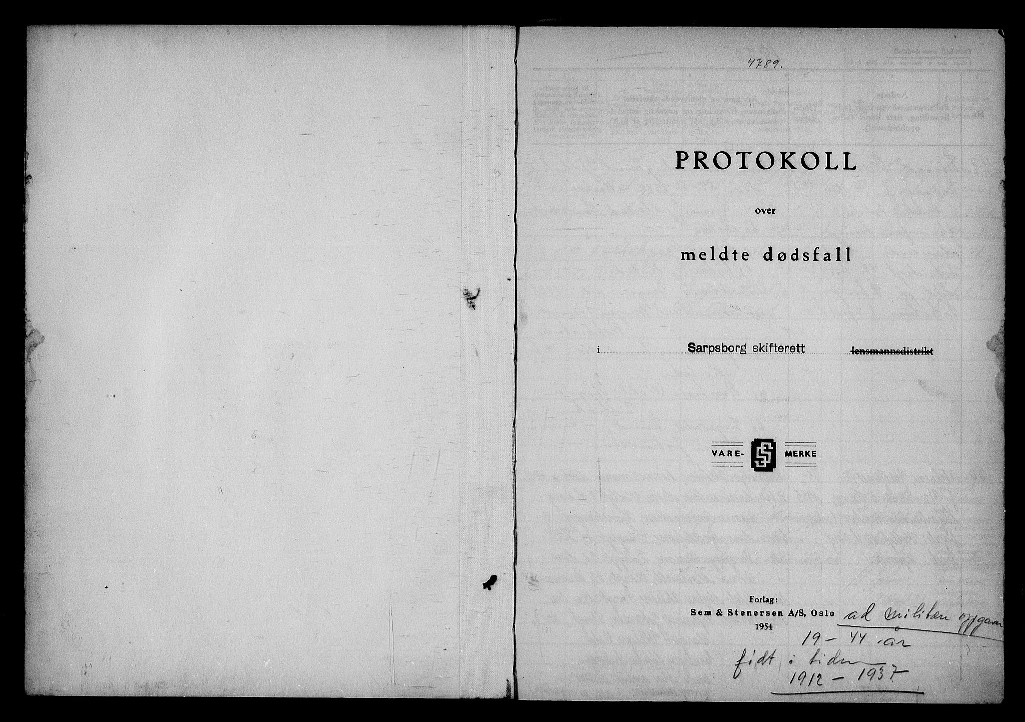 Sarpsborg sorenskriveri, SAO/A-10471/H/Ha/Haa/L0002: Dødsfallsprotokoll, 1955-1958