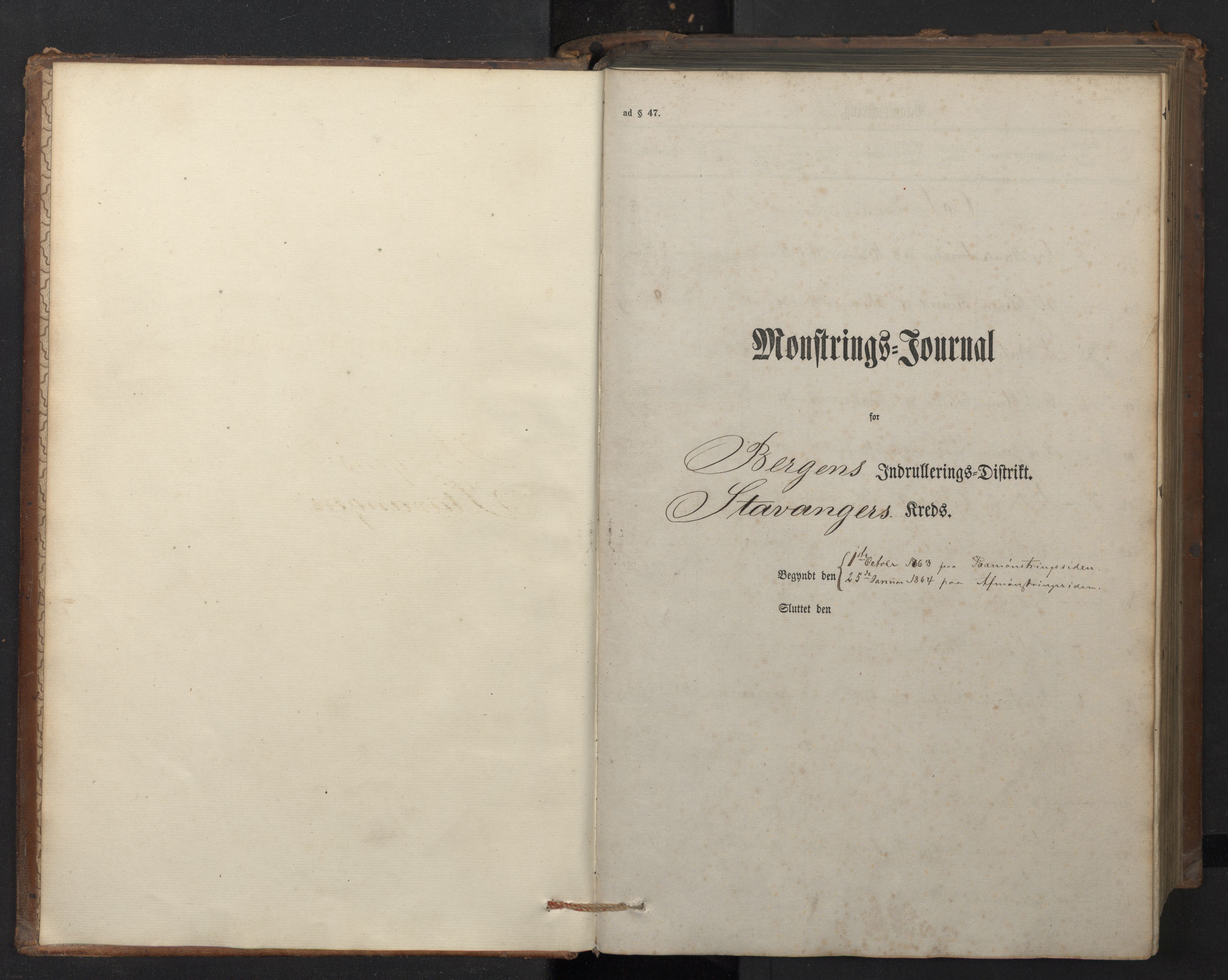 Stavanger sjømannskontor, AV/SAST-A-102006/G/Ga/L0001: Mønstringsjournal, 1863-1870, s. 4