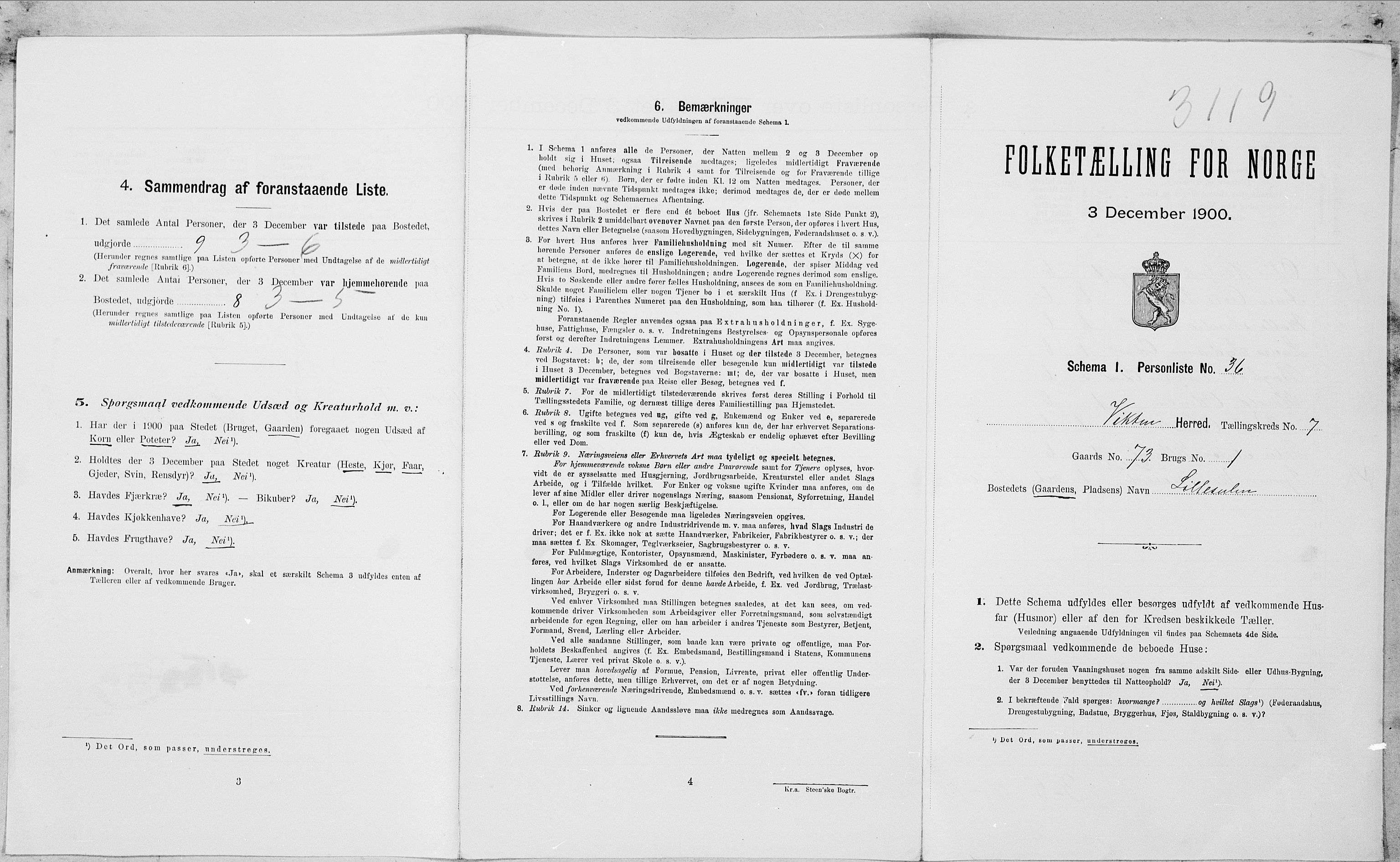 SAT, Folketelling 1900 for 1750 Vikna herred, 1900, s. 814