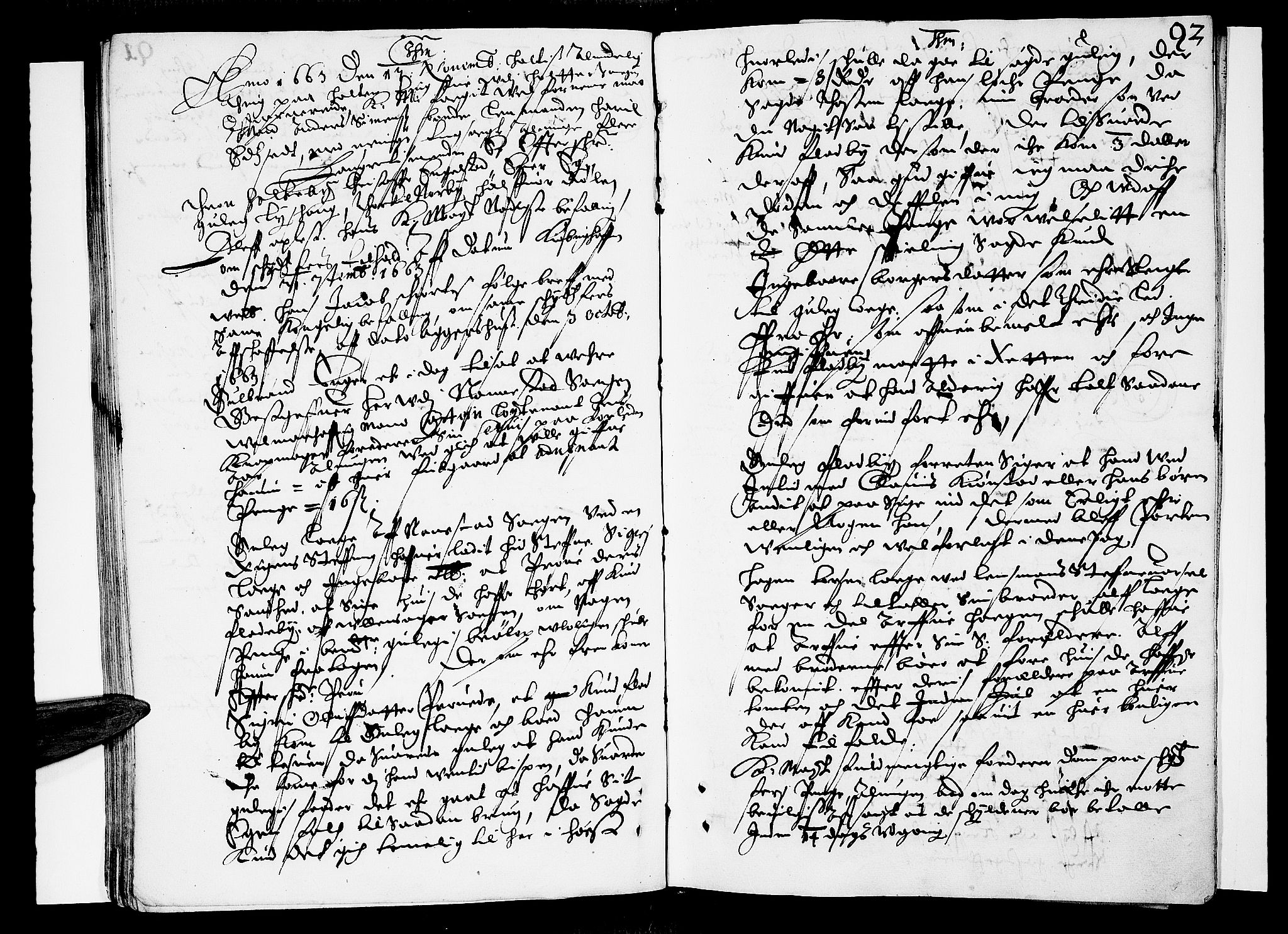 Øvre Romerike sorenskriveri, SAO/A-10649/F/Fb/L0007: Tingbok 7, 1663, s. 91b-92a