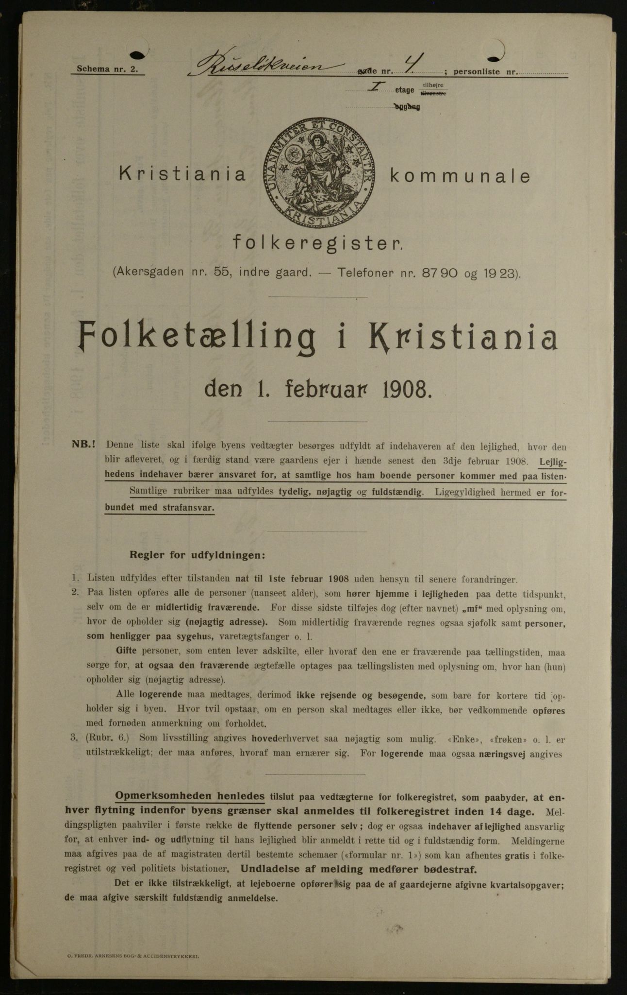 OBA, Kommunal folketelling 1.2.1908 for Kristiania kjøpstad, 1908, s. 76210