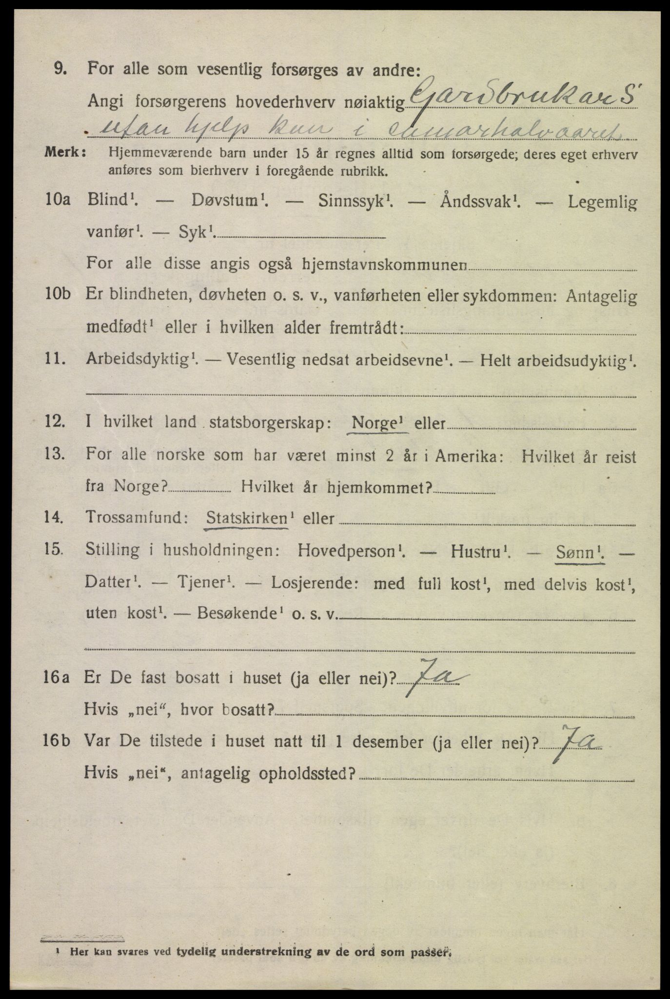 SAK, Folketelling 1920 for 1025 Grindheim herred, 1920, s. 1426