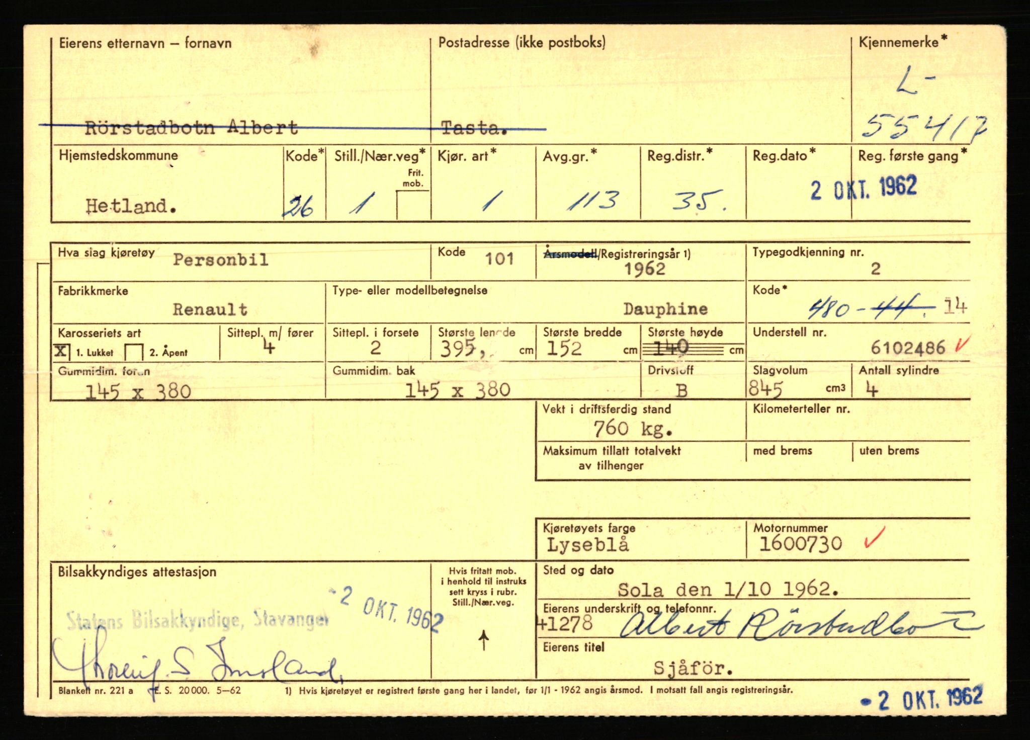 Stavanger trafikkstasjon, SAST/A-101942/0/F/L0054: L-54200 - L-55699, 1930-1971, s. 2385