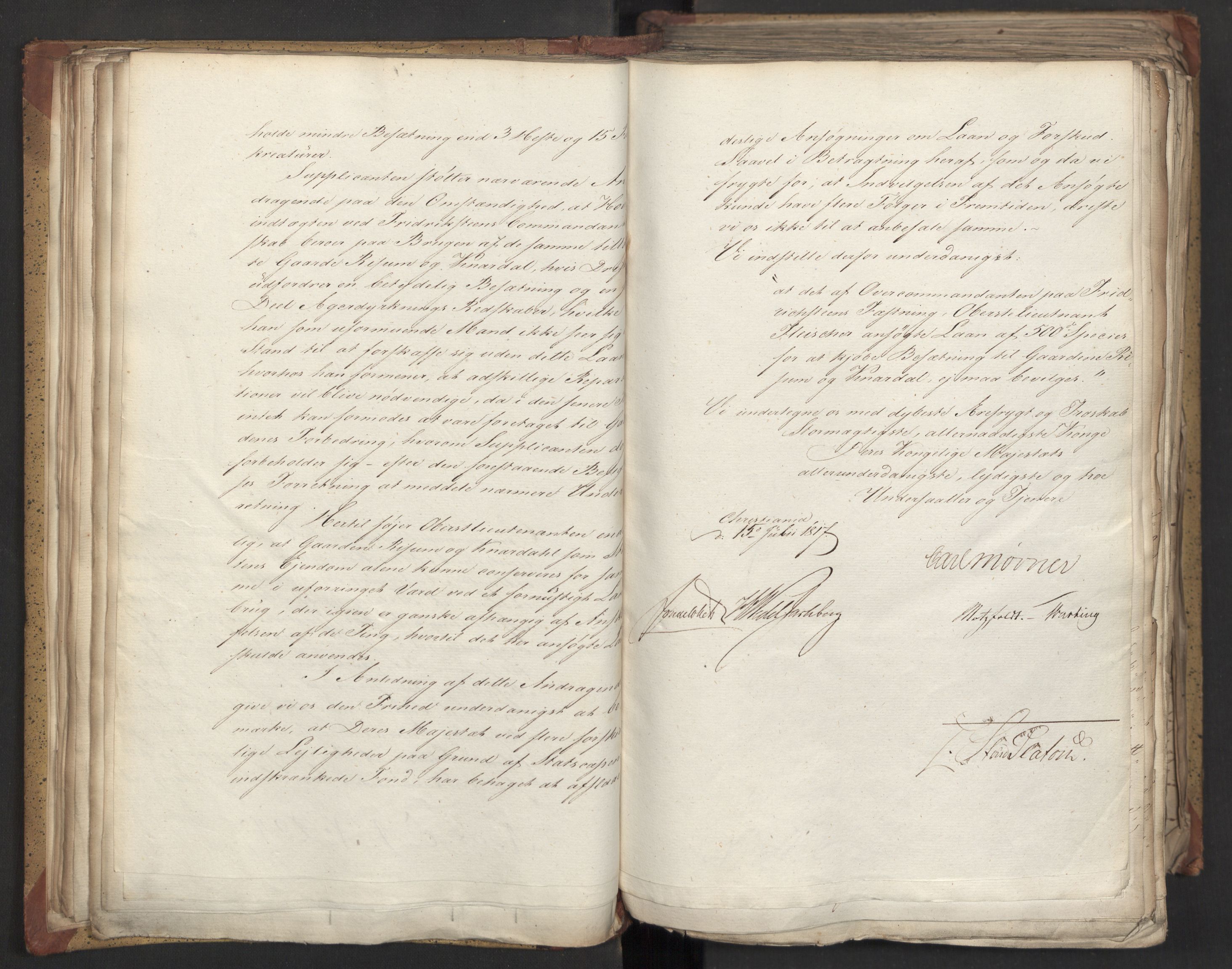Statsrådsavdelingen i Stockholm, AV/RA-S-1003/D/Da/L0010: Regjeringsinnstillinger nr. 2219-2392, 1817, s. 75