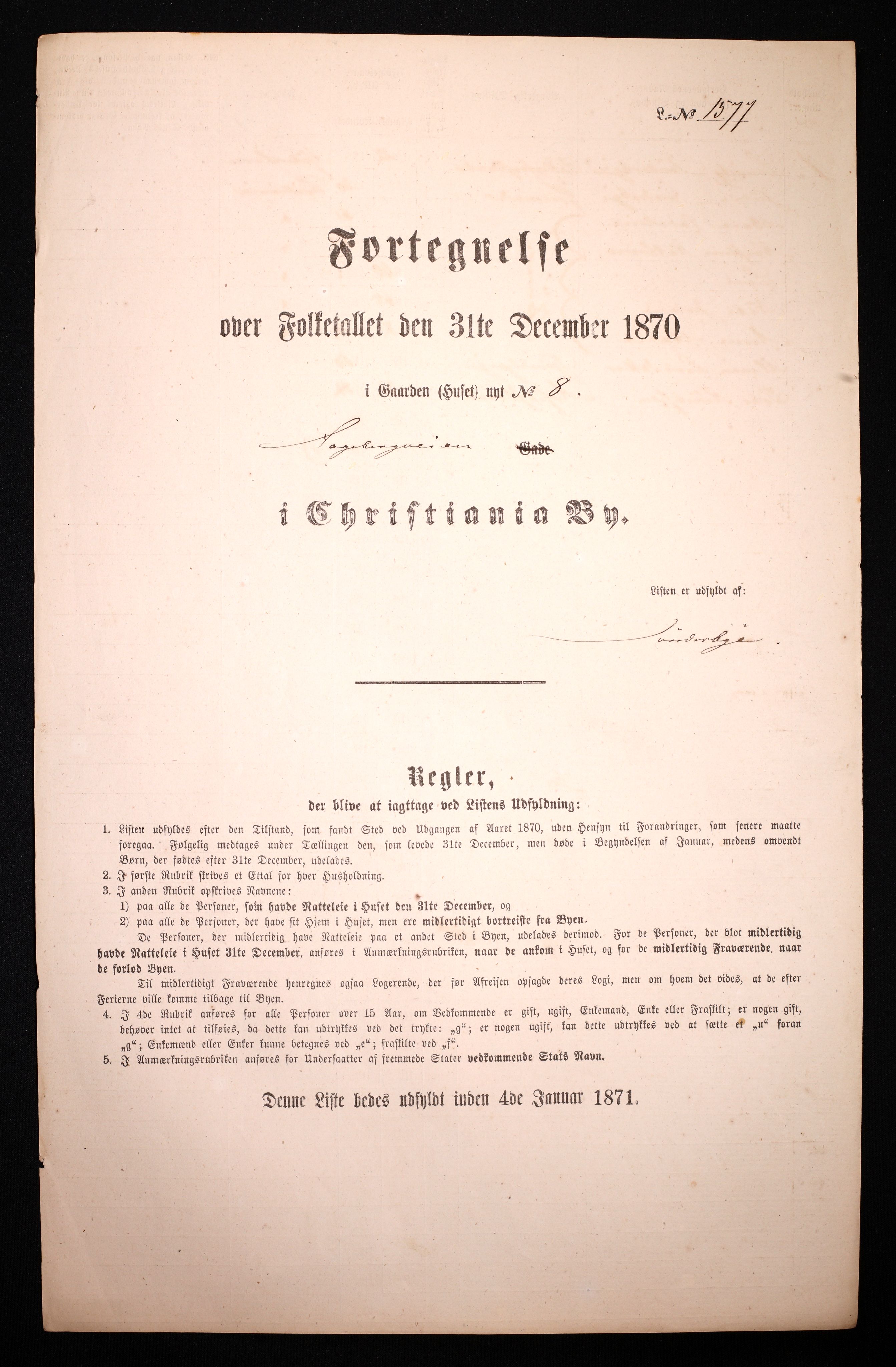 RA, Folketelling 1870 for 0301 Kristiania kjøpstad, 1870, s. 4775