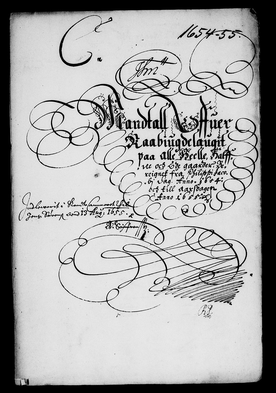 Rentekammeret inntil 1814, Reviderte regnskaper, Lensregnskaper, AV/RA-EA-5023/R/Rb/Rbq/L0043: Nedenes len. Mandals len. Råbyggelag., 1654-1656