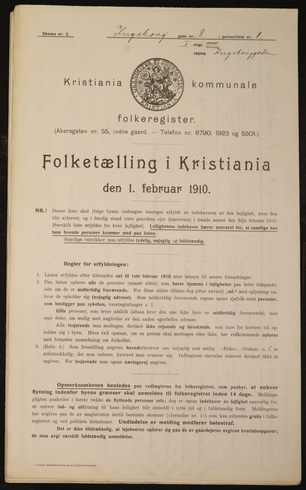 OBA, Kommunal folketelling 1.2.1910 for Kristiania, 1910, s. 42805