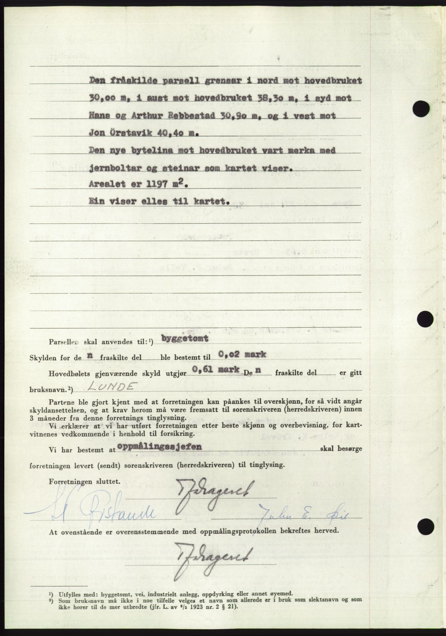 Søre Sunnmøre sorenskriveri, AV/SAT-A-4122/1/2/2C/L0092: Pantebok nr. 18A, 1952-1952, Dagboknr: 1355/1952