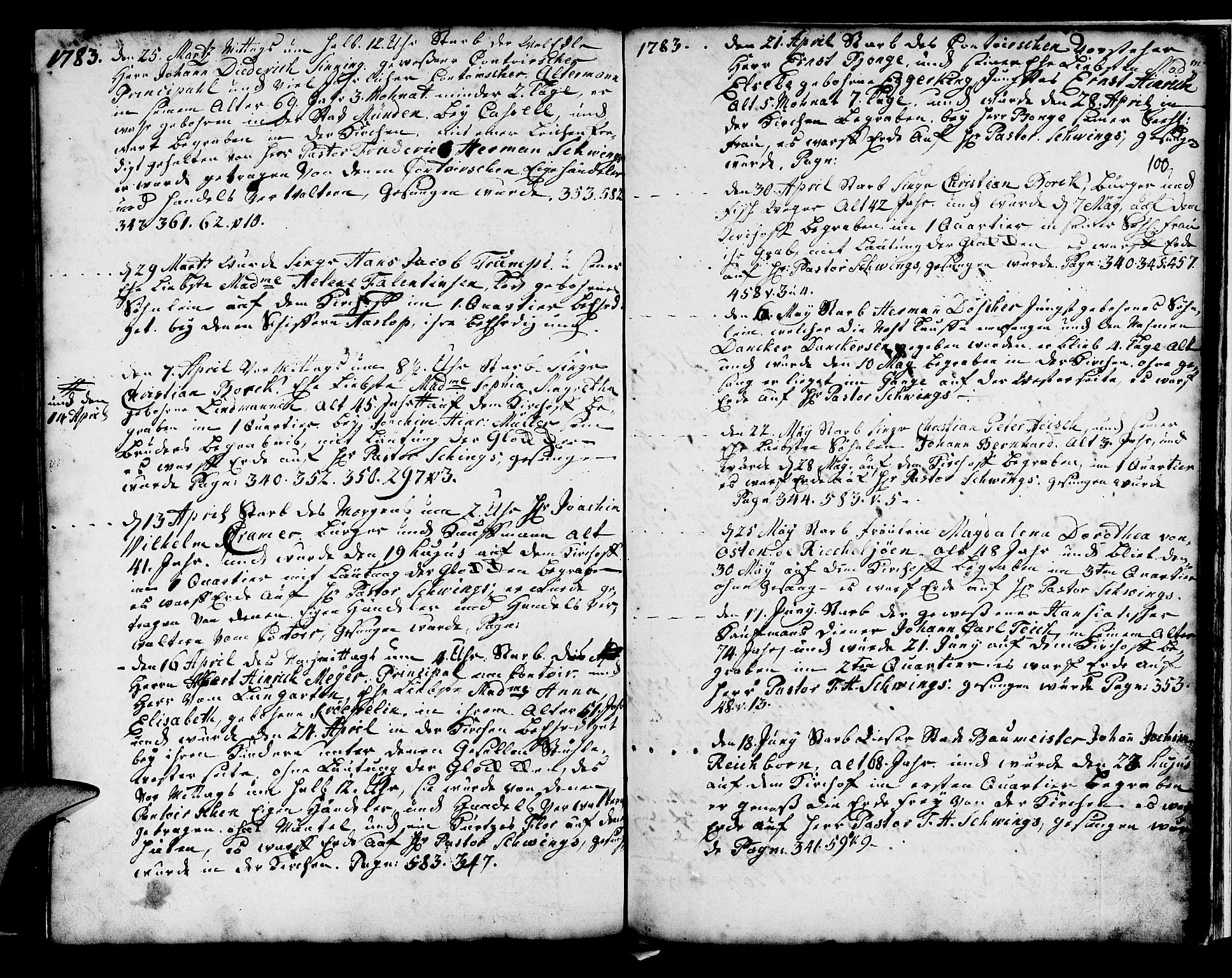 Mariakirken Sokneprestembete, SAB/A-76901/H/Haa/L0001: Ministerialbok nr. A 1, 1740-1784, s. 100