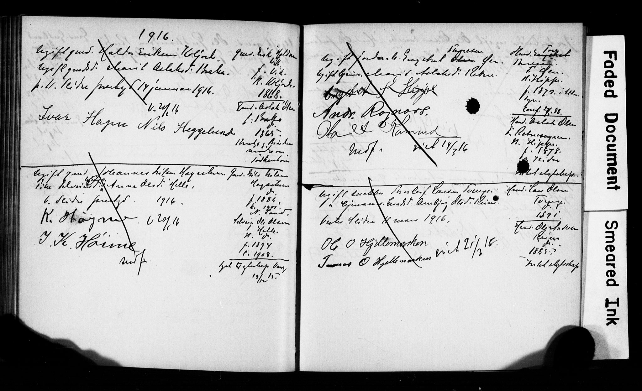 Vestre Slidre prestekontor, AV/SAH-PREST-136/I/Ie/Iea/L0001/0001: Lysningsprotokoll nr. 1, 1881-1919