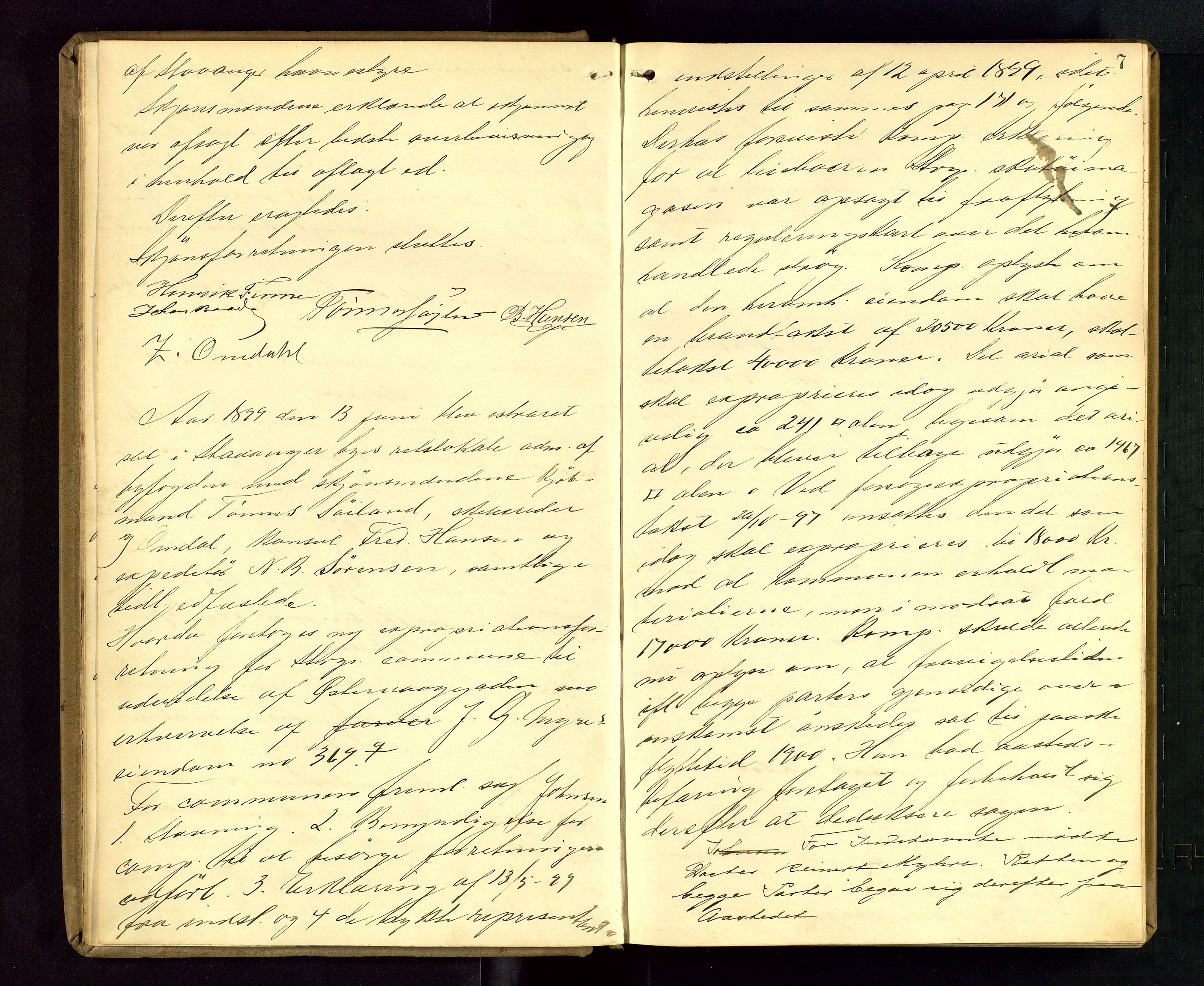 Stavanger byfogd, AV/SAST-A-101408/001/3/30/30BD/L0004: Ekstrarettsprotokoll, 1899-1902, s. 6b-7a