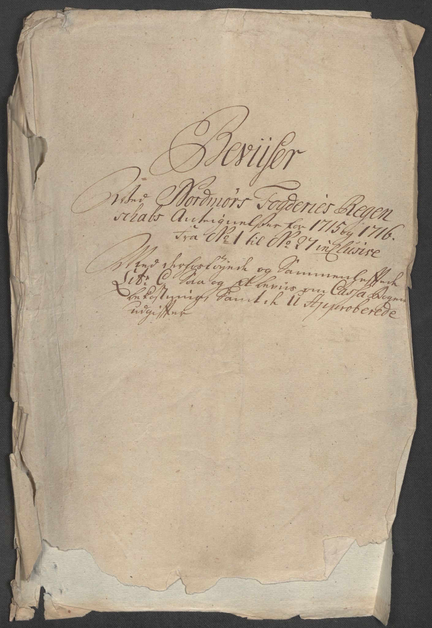 Rentekammeret inntil 1814, Reviderte regnskaper, Fogderegnskap, RA/EA-4092/R56/L3749: Fogderegnskap Nordmøre, 1716, s. 259