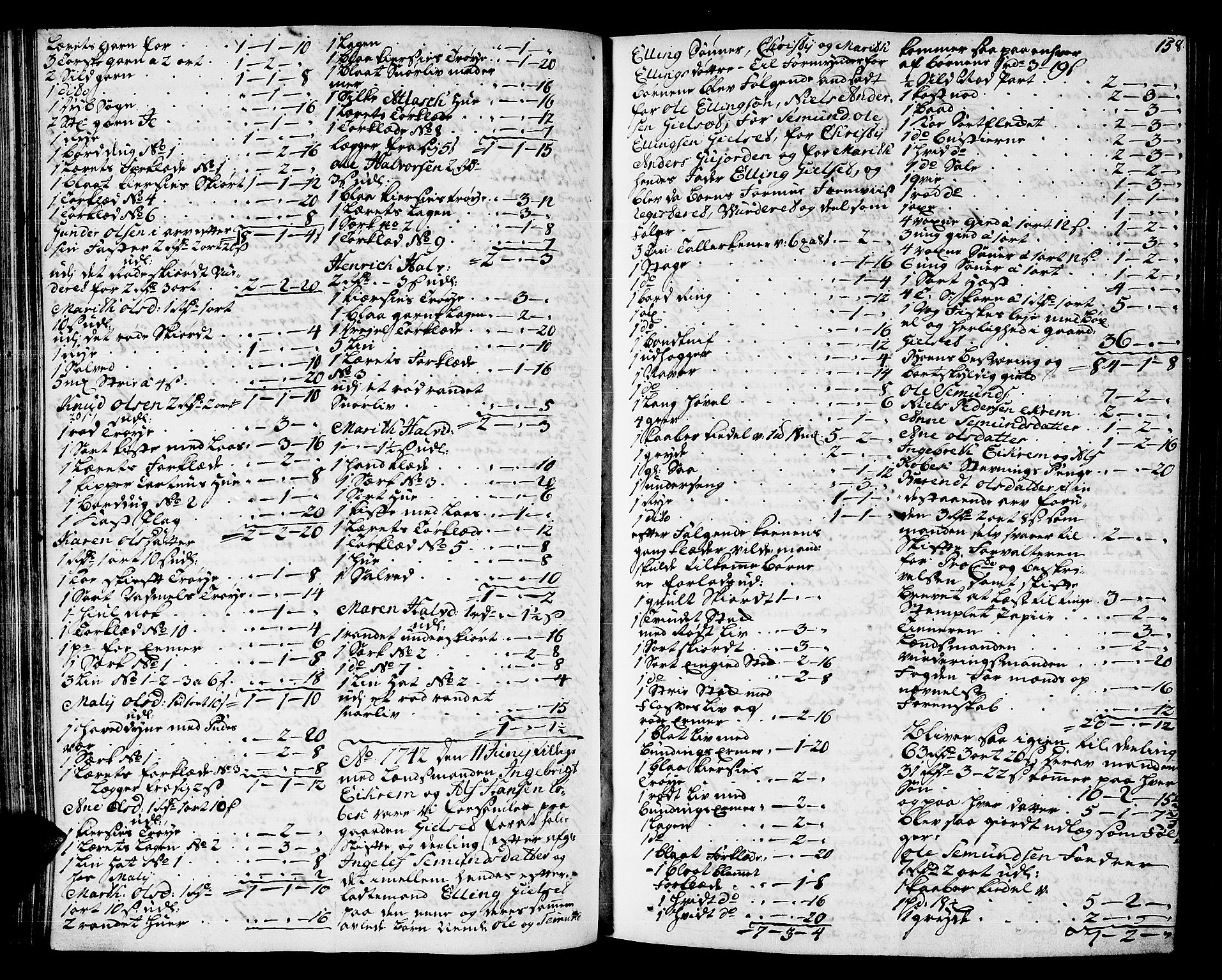 Romsdal sorenskriveri, AV/SAT-A-4149/1/3/3A/L0007: Skifteprotokoll, 1740-1751, s. 157b-158a