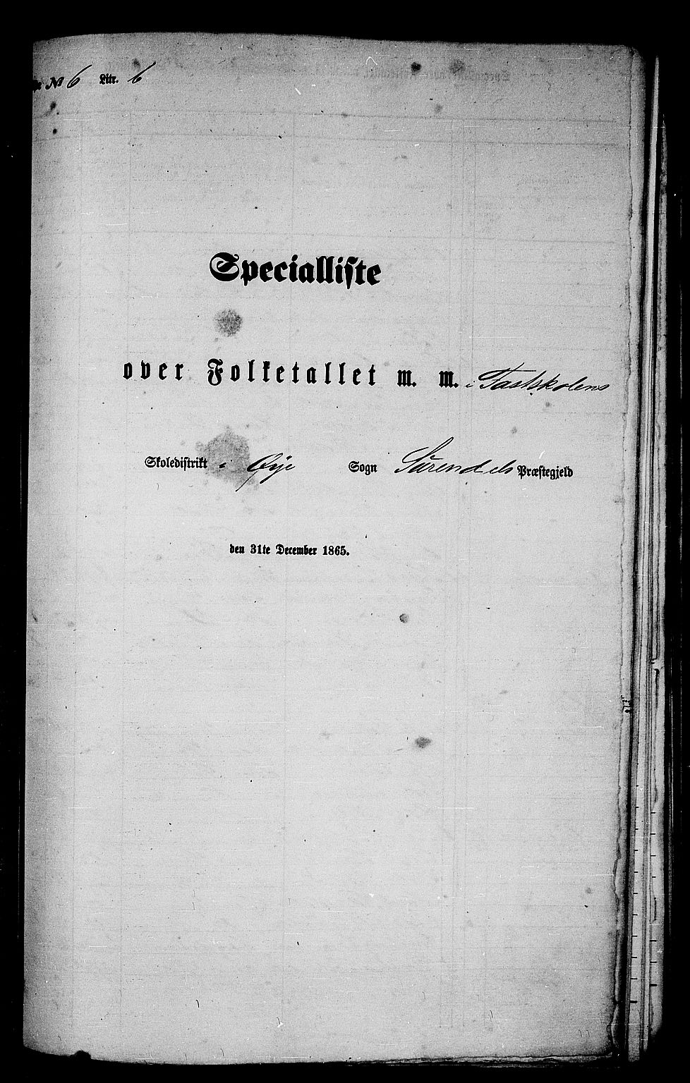 RA, Folketelling 1865 for 1566P Surnadal prestegjeld, 1865, s. 122