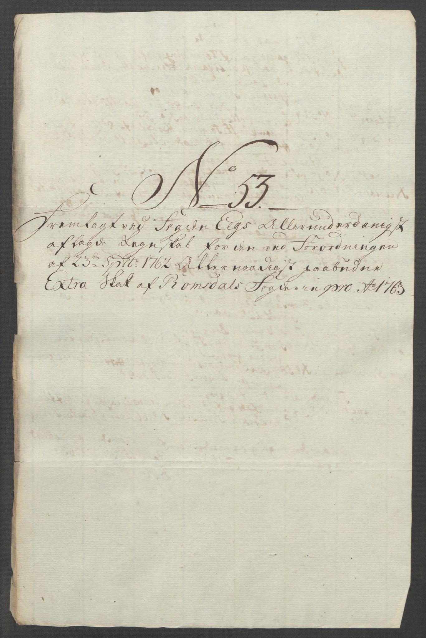 Rentekammeret inntil 1814, Reviderte regnskaper, Fogderegnskap, RA/EA-4092/R55/L3730: Ekstraskatten Romsdal, 1762-1763, s. 478