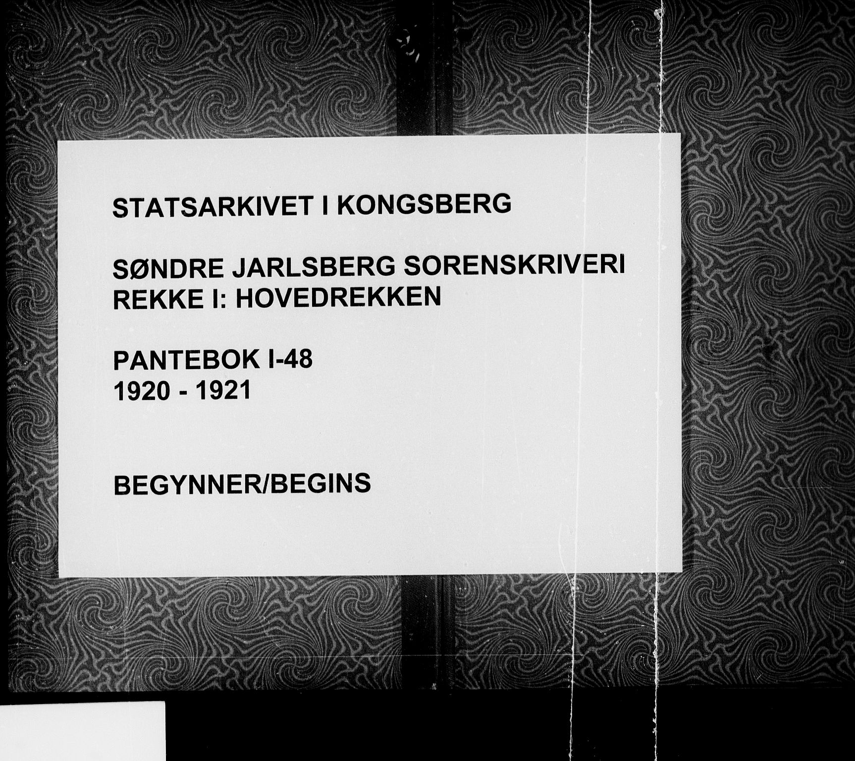 Søndre Jarlsberg sorenskriveri, SAKO/A-129/G/Ga/Gaa/L0048: Pantebok nr. I 48, 1920-1921