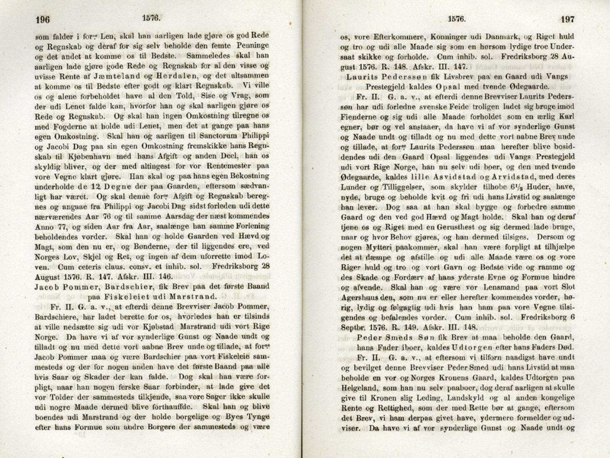 Publikasjoner utgitt av Det Norske Historiske Kildeskriftfond, PUBL/-/-/-: Norske Rigs-Registranter, bind 2, 1572-1588, s. 196-197