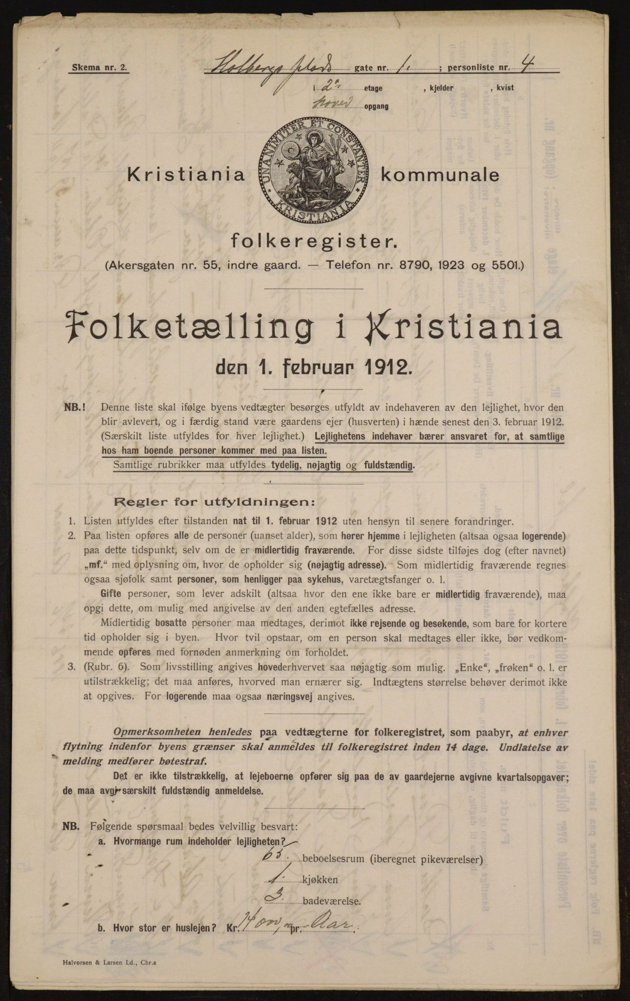 OBA, Kommunal folketelling 1.2.1912 for Kristiania, 1912, s. 40928