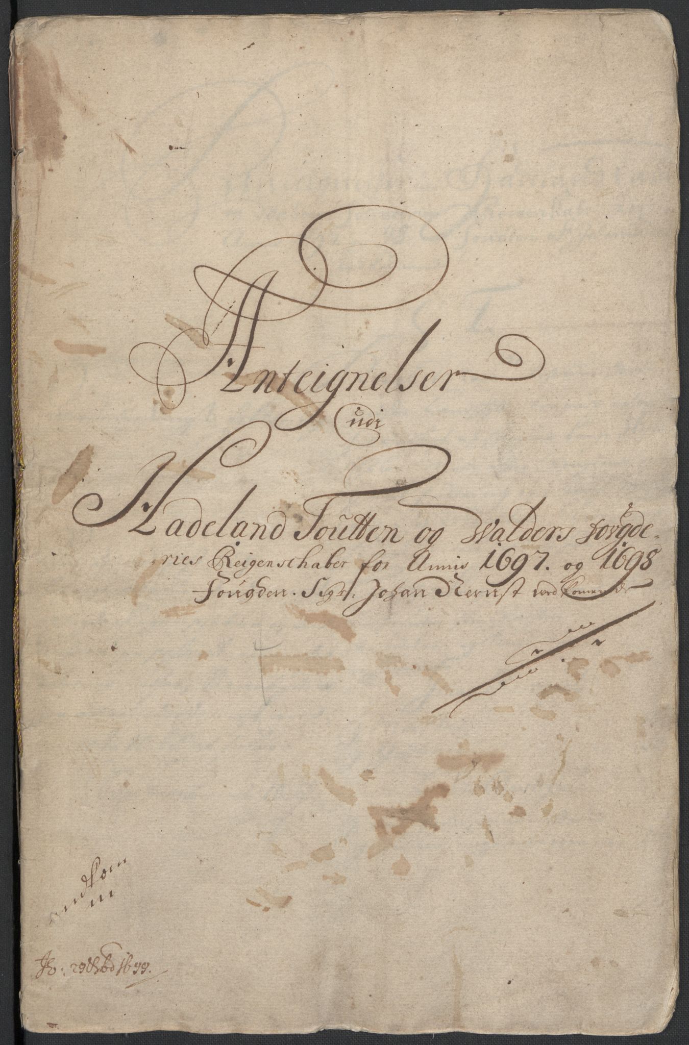 Rentekammeret inntil 1814, Reviderte regnskaper, Fogderegnskap, AV/RA-EA-4092/R18/L1296: Fogderegnskap Hadeland, Toten og Valdres, 1698, s. 252