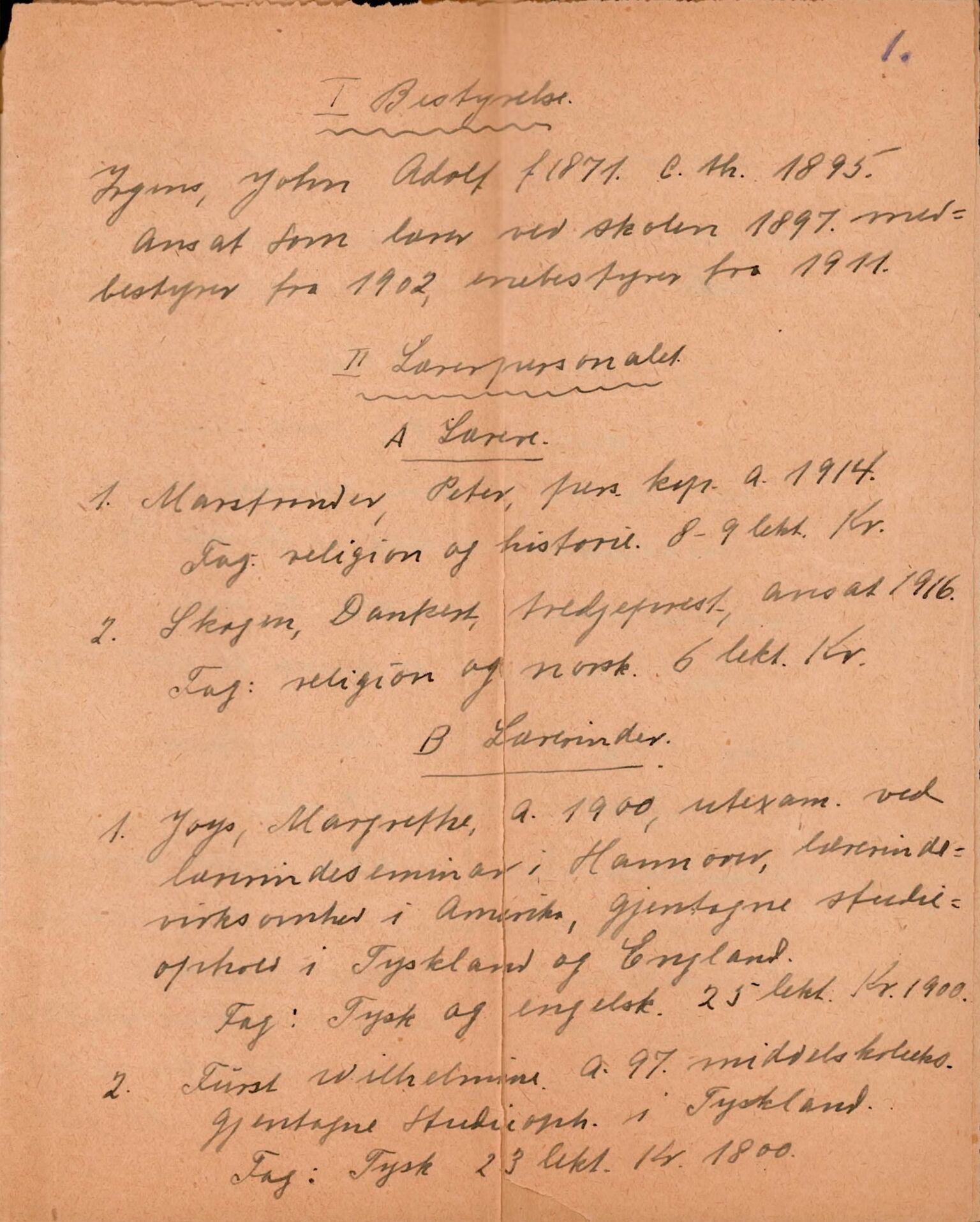 U Pihls skole, BBA/A-1248/M/Ma/L0001/0026: Årsmeldinger / Årsmelding 1916 - 1917, 1916-1917