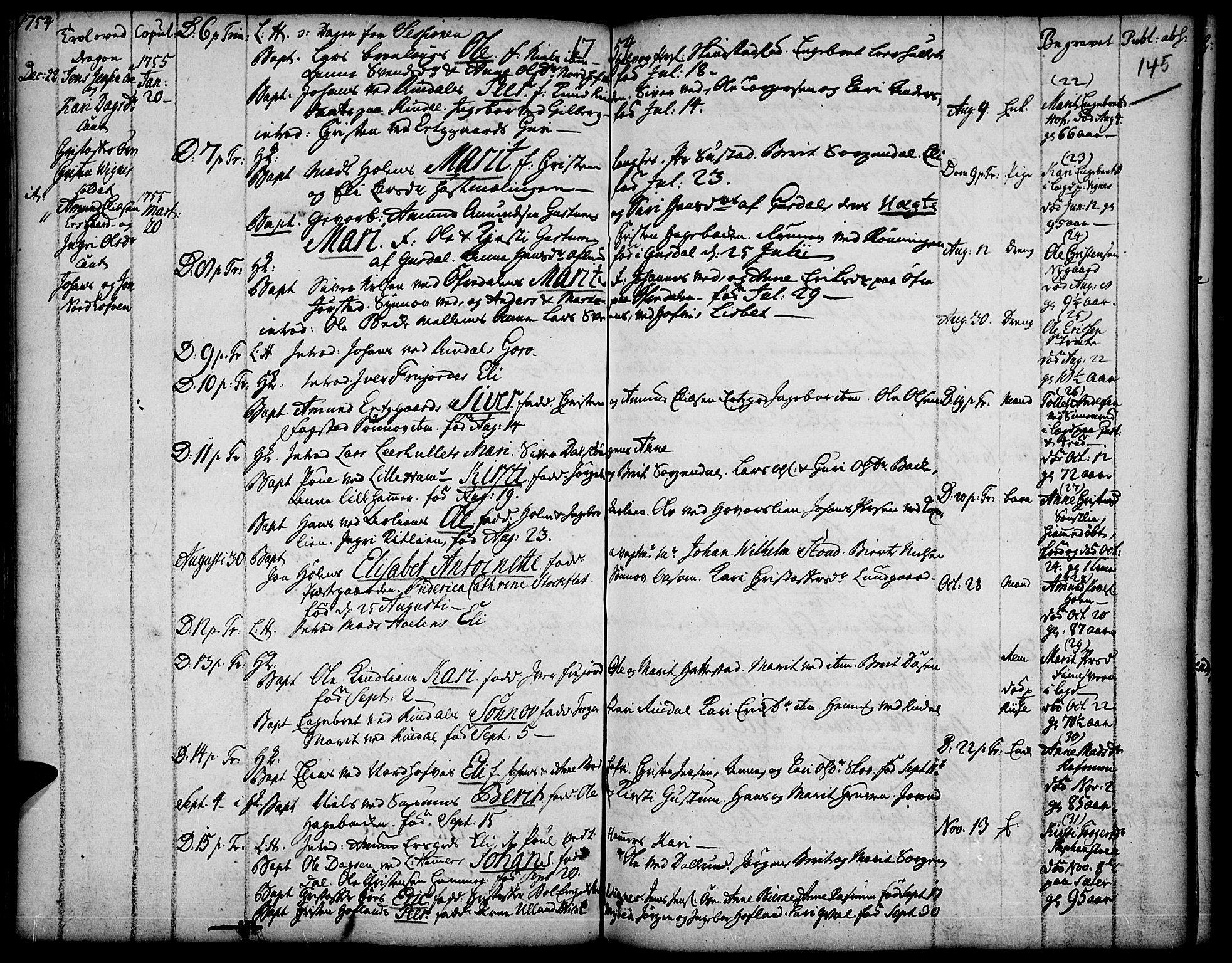 Fåberg prestekontor, AV/SAH-PREST-086/H/Ha/Haa/L0001: Ministerialbok nr. 1, 1727-1775, s. 145