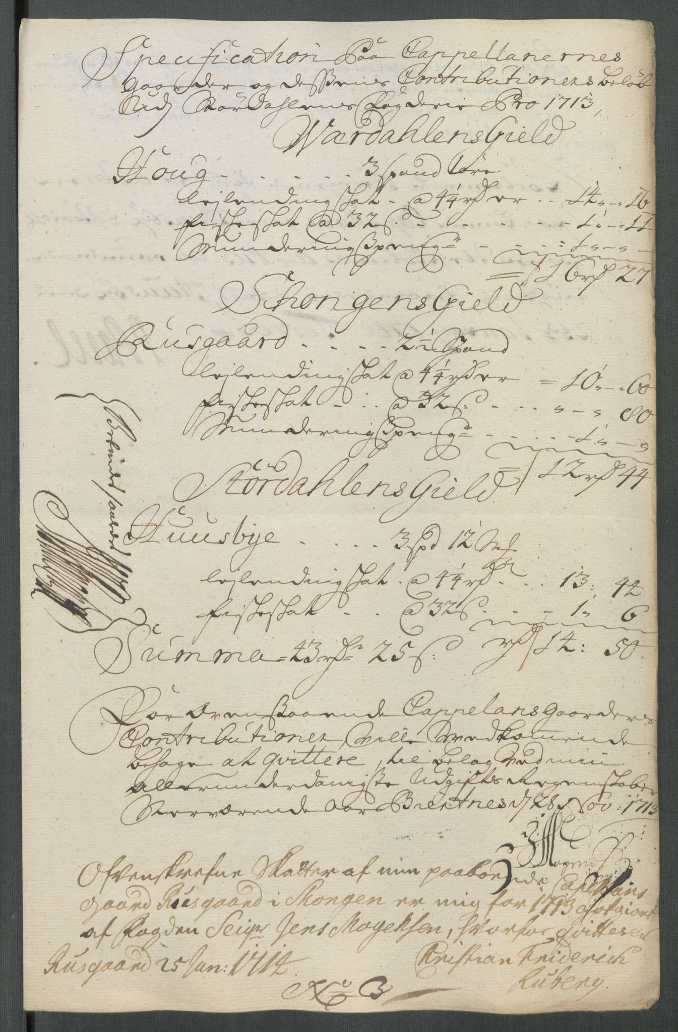 Rentekammeret inntil 1814, Reviderte regnskaper, Fogderegnskap, RA/EA-4092/R62/L4203: Fogderegnskap Stjørdal og Verdal, 1713, s. 256