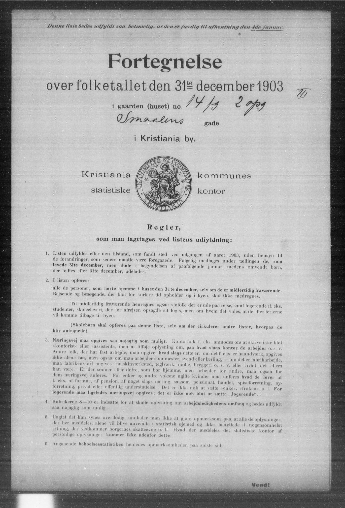 OBA, Kommunal folketelling 31.12.1903 for Kristiania kjøpstad, 1903, s. 18759