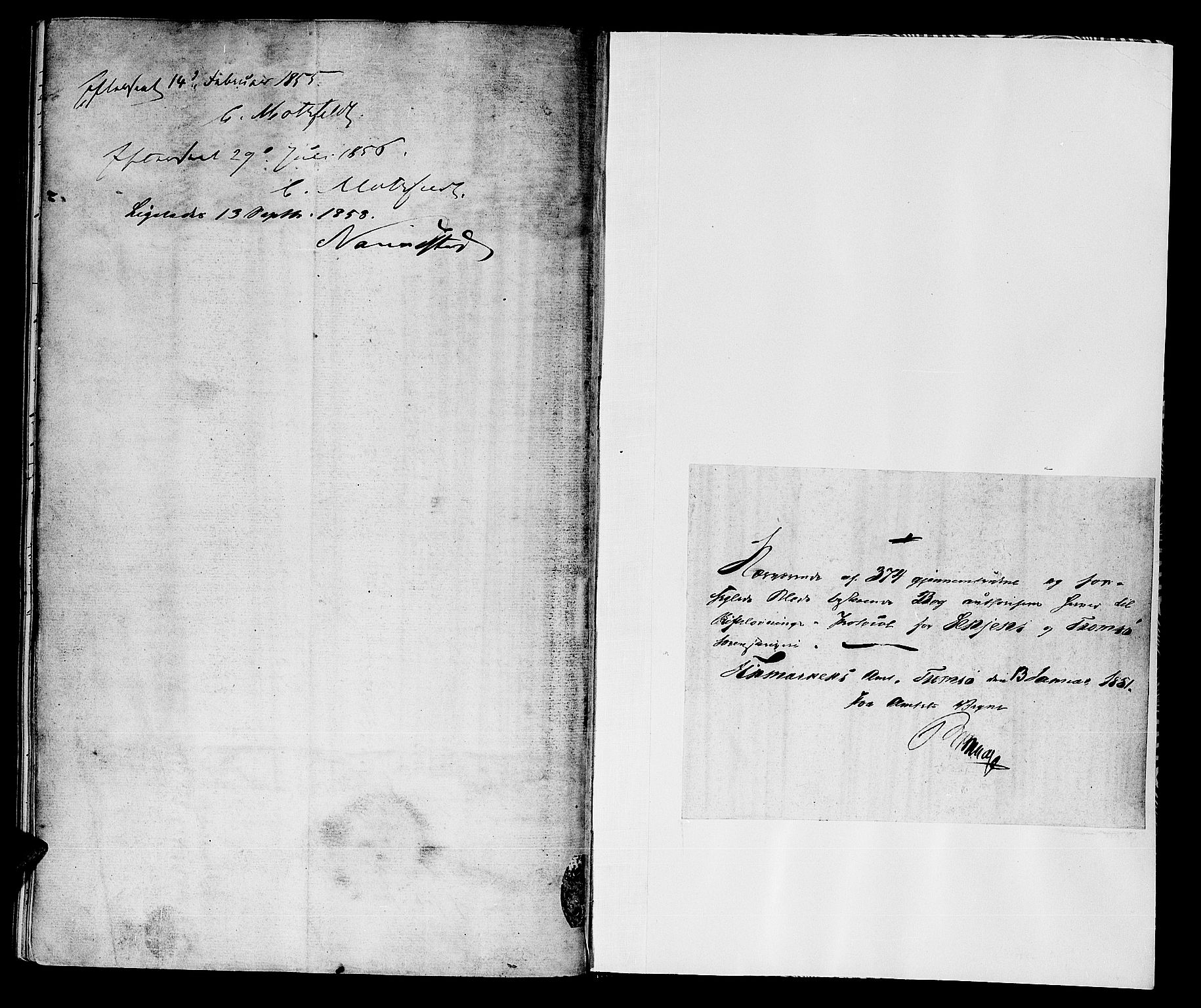 Senja sorenskriveri 1855-, AV/SATØ-S-0048/1/G/Gd/L0753: Skifteutlodningsprotokoll med register, 1851-1859