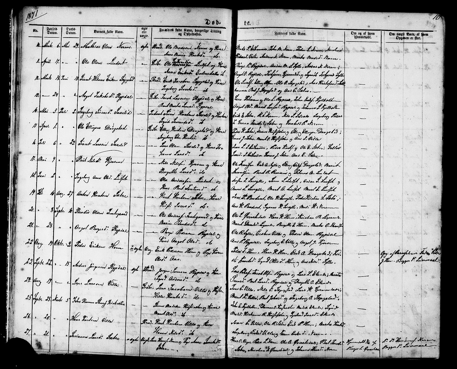 Ministerialprotokoller, klokkerbøker og fødselsregistre - Møre og Romsdal, SAT/A-1454/541/L0547: Klokkerbok nr. 541C02, 1867-1921, s. 10