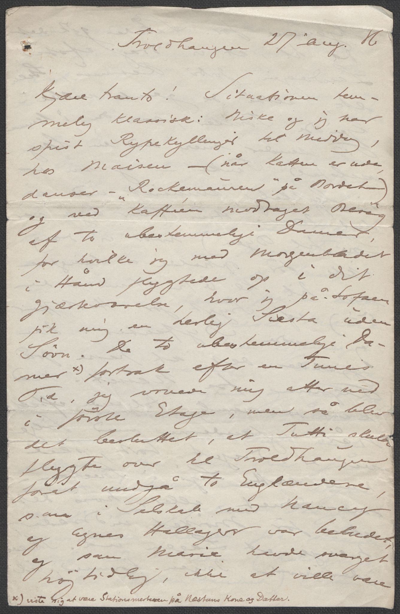 Beyer, Frants, RA/PA-0132/F/L0001: Brev fra Edvard Grieg til Frantz Beyer og "En del optegnelser som kan tjene til kommentar til brevene" av Marie Beyer, 1872-1907, s. 195