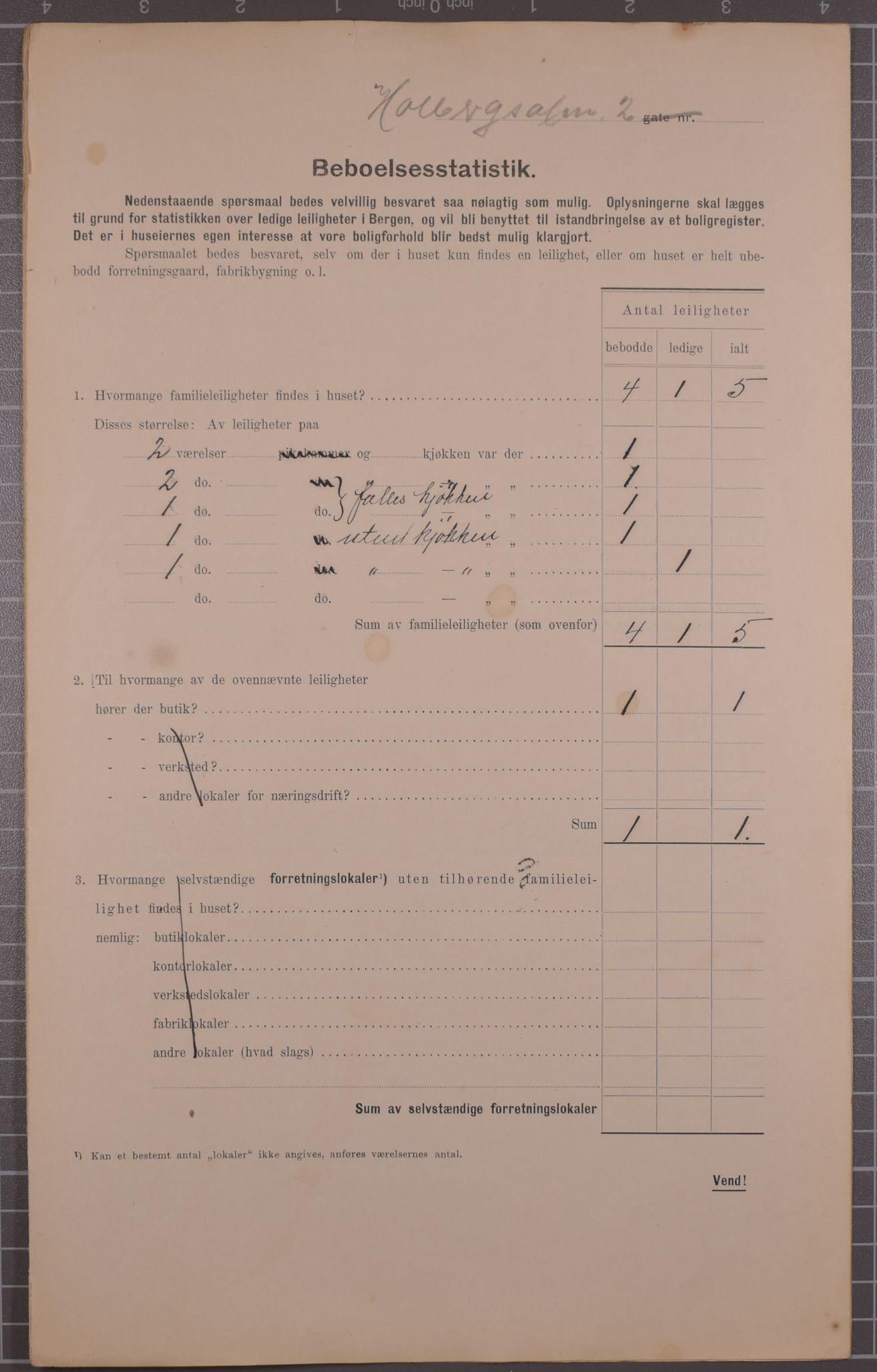 SAB, Kommunal folketelling 1912 for Bergen kjøpstad, 1912, s. 3107