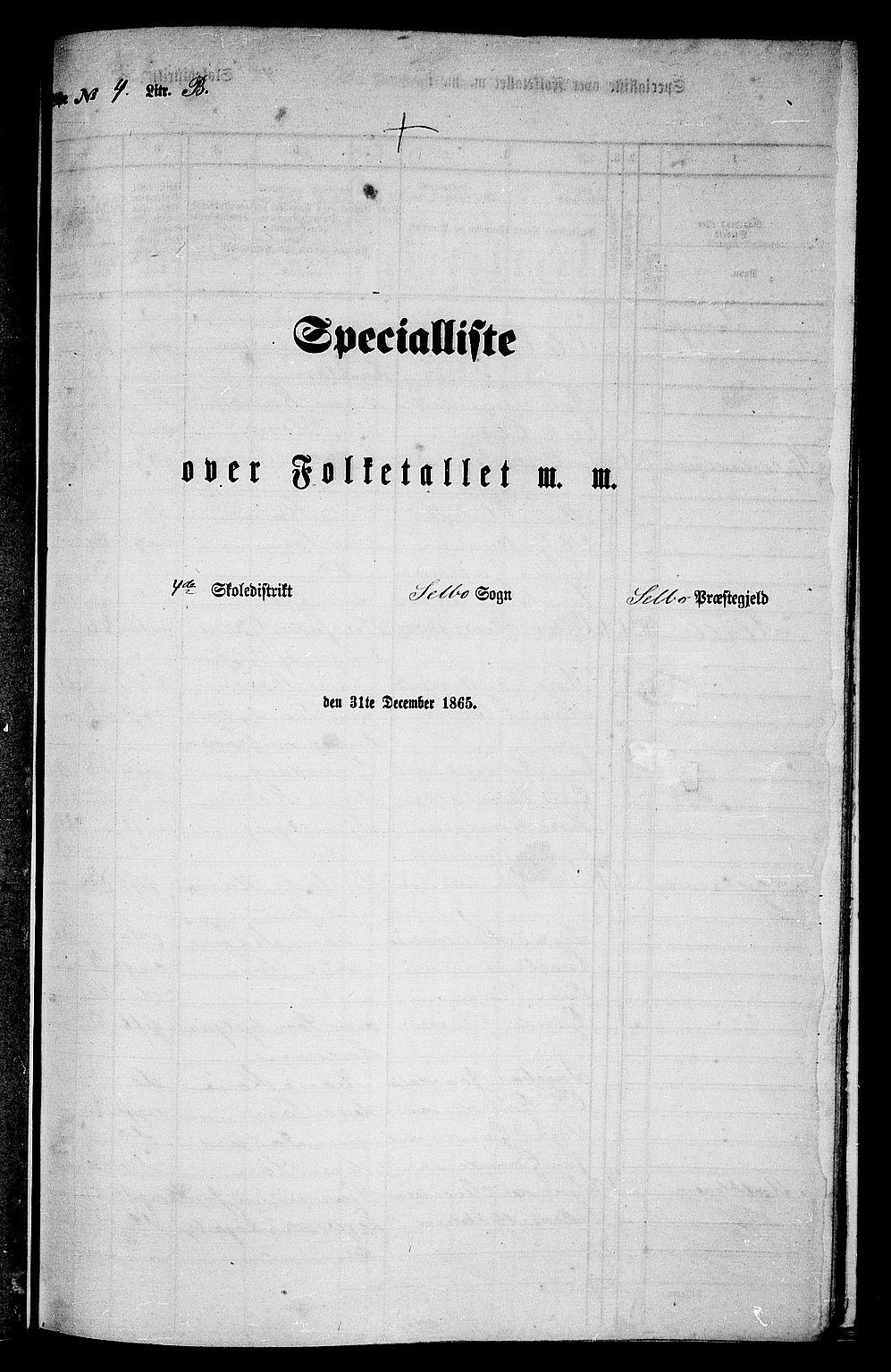 RA, Folketelling 1865 for 1664P Selbu prestegjeld, 1865, s. 61