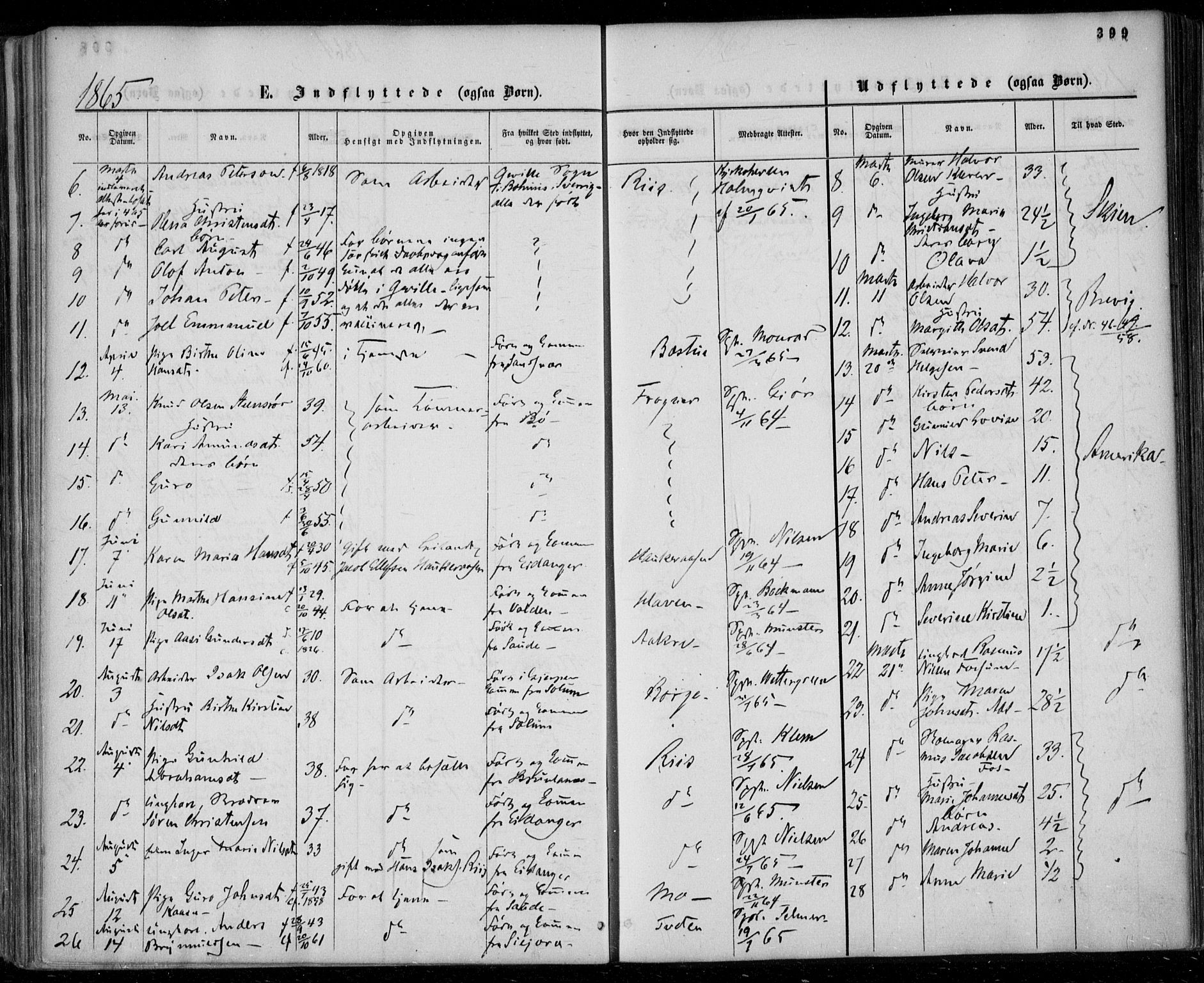 Gjerpen kirkebøker, AV/SAKO-A-265/F/Fa/L0008b: Ministerialbok nr. I 8B, 1857-1871, s. 399