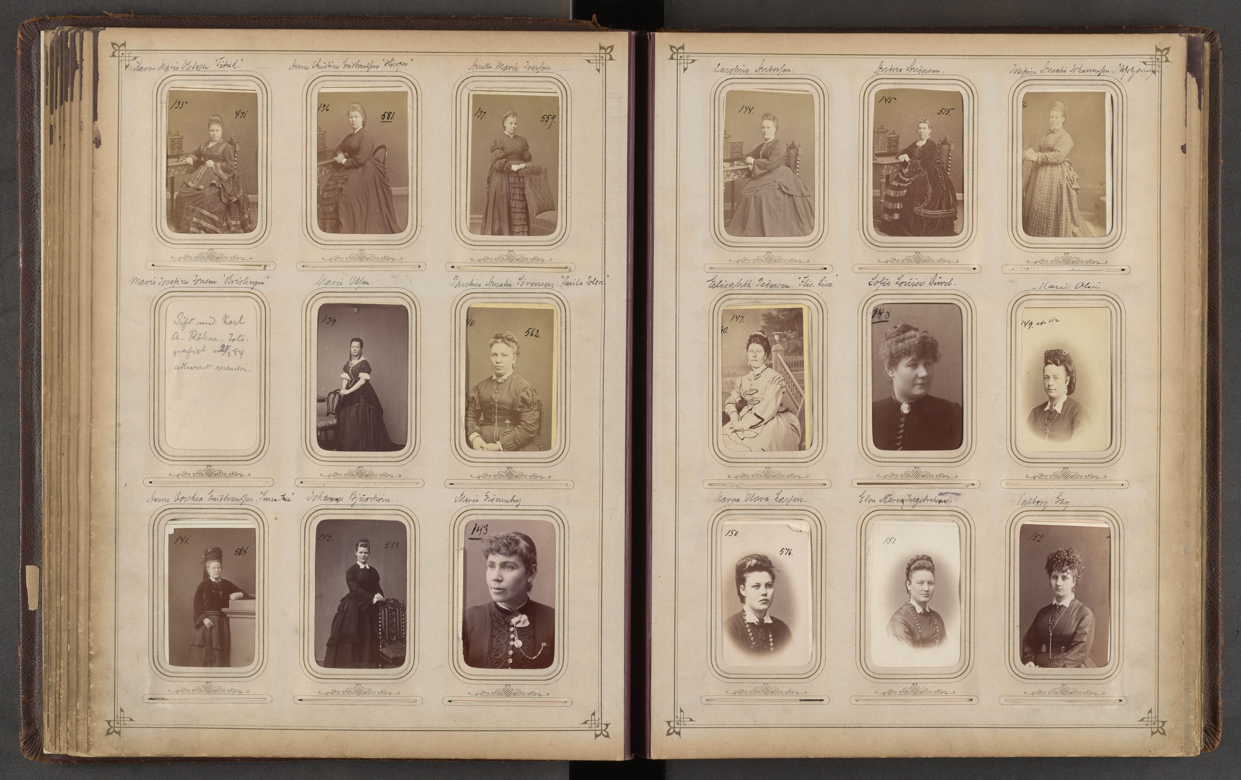 Oslo politikammer, Sedelighetsavdelingen, AV/SAO-A-11437/U/L0001: Fotografialbum, 1880-1900