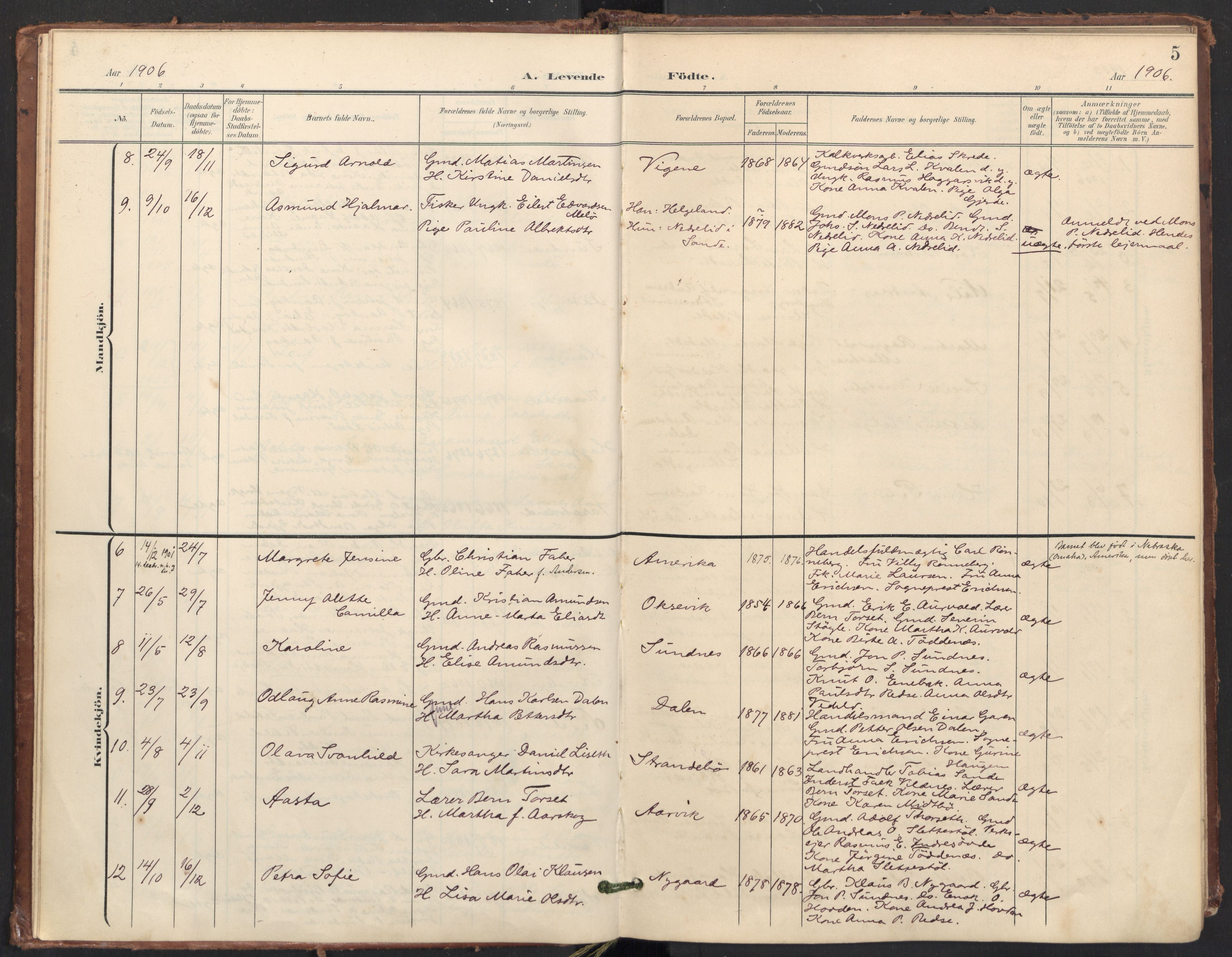 Ministerialprotokoller, klokkerbøker og fødselsregistre - Møre og Romsdal, SAT/A-1454/504/L0057: Ministerialbok nr. 504A04, 1902-1919, s. 5