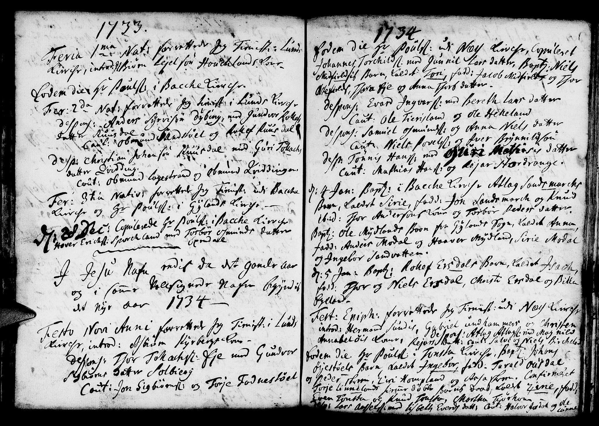 Lund sokneprestkontor, AV/SAST-A-101809/S06/L0001: Ministerialbok nr. A 1, 1724-1737