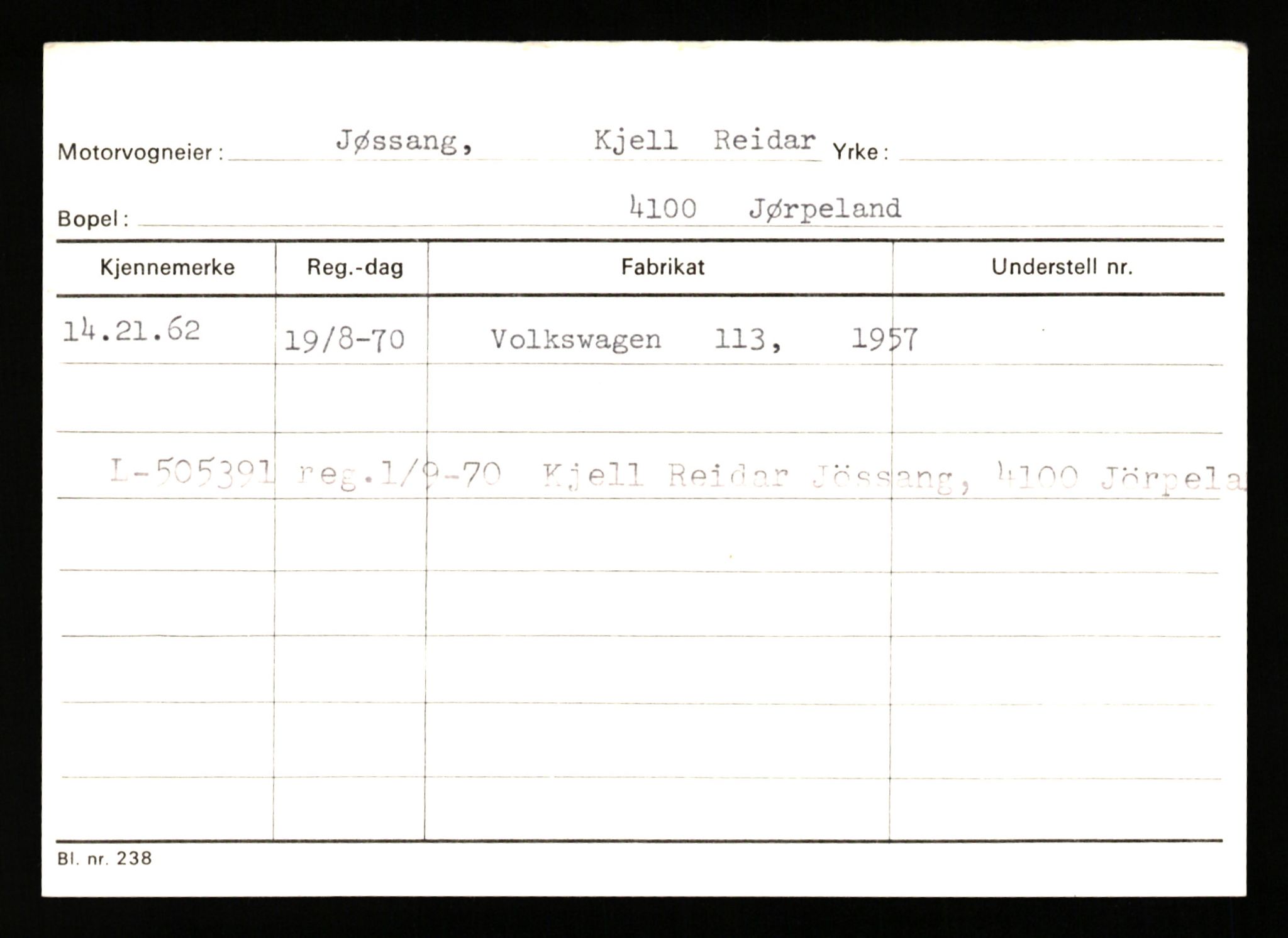 Stavanger trafikkstasjon, SAST/A-101942/0/G/L0010: Registreringsnummer: 130000 - 239953, 1930-1971, s. 391