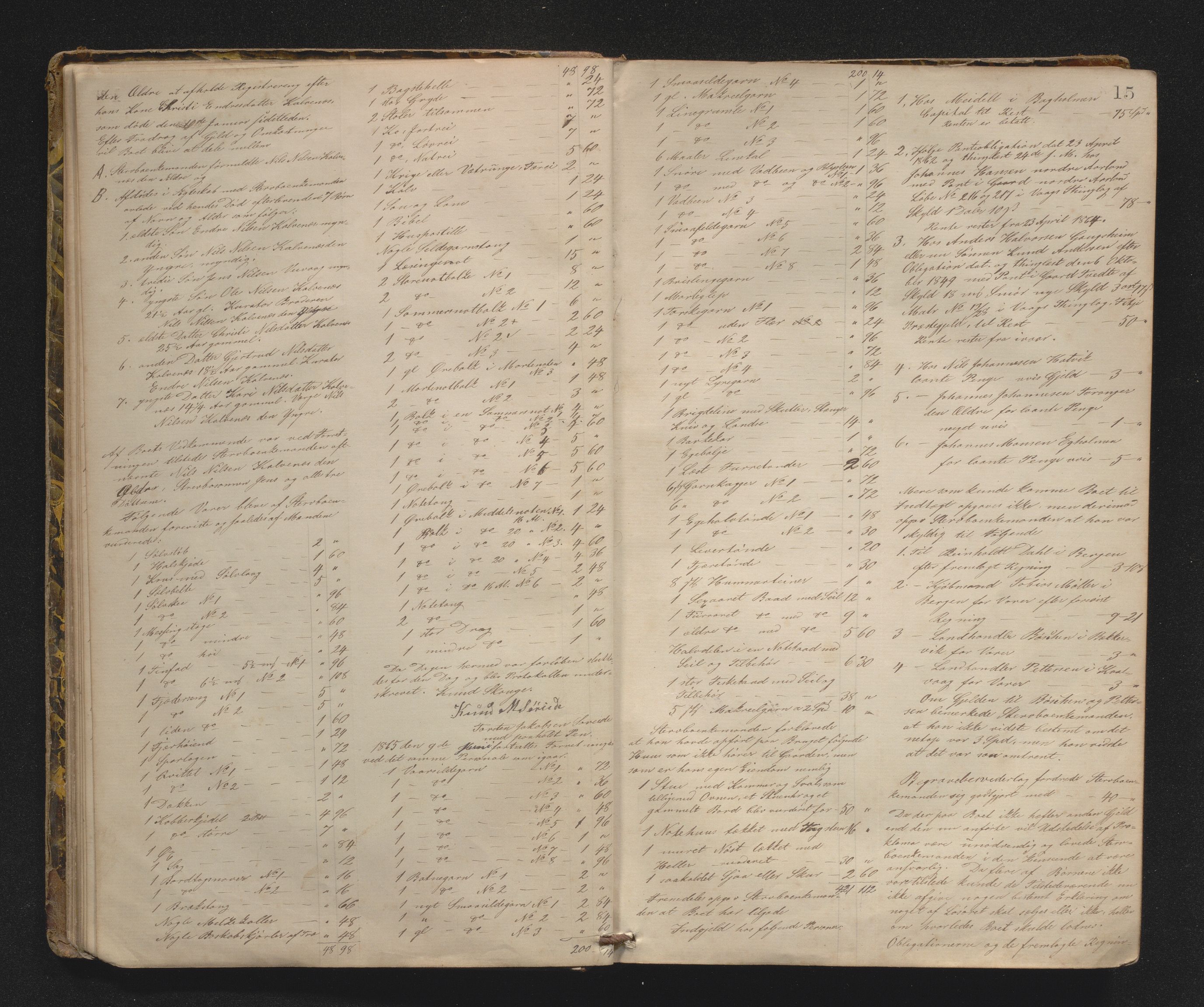 Lensmannen i Sund og Austevoll, AV/SAB-A-35201/0006/L0010: Registreringsprotokoll, 1863-1877, s. 14b-15a