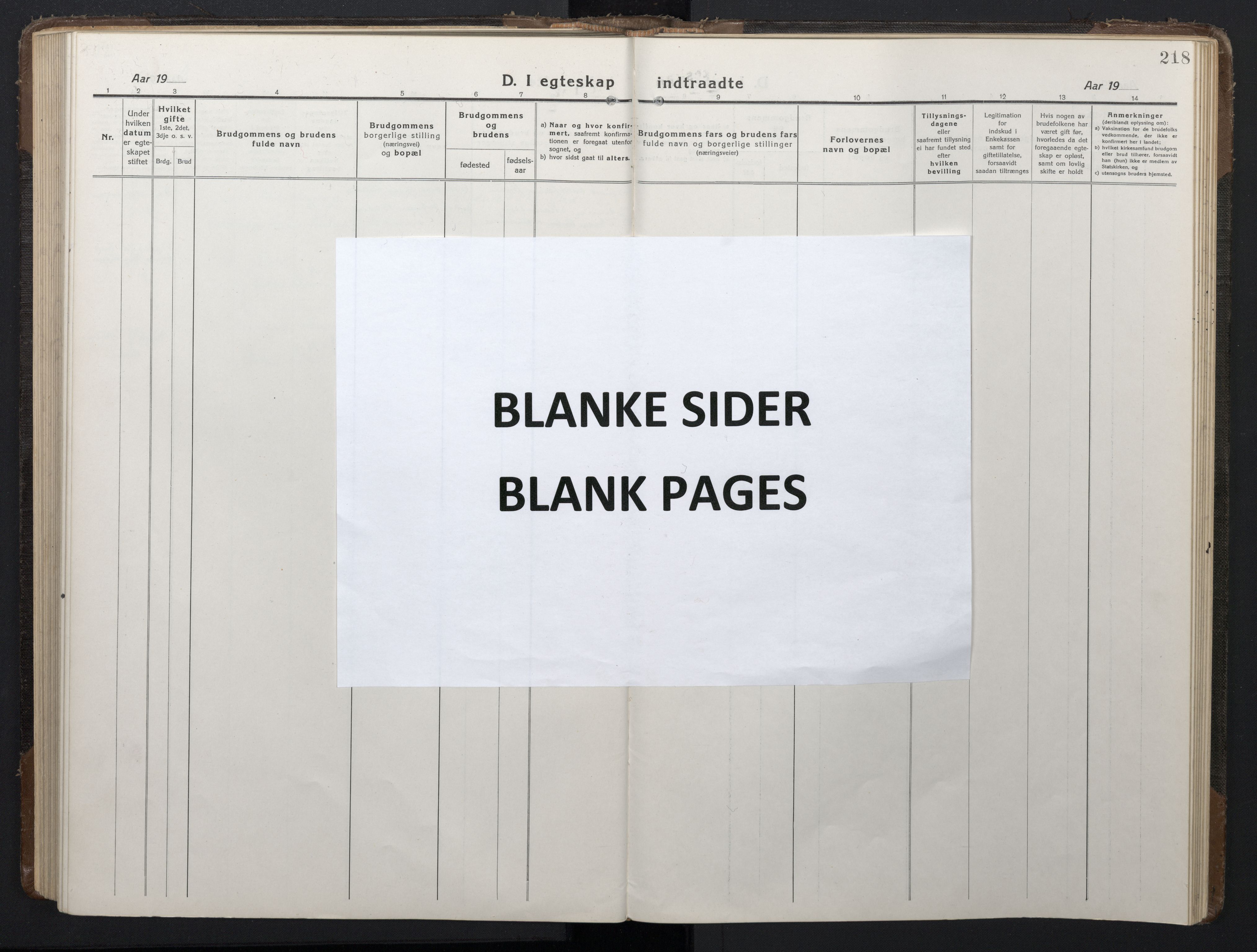 Ministerialprotokoller, klokkerbøker og fødselsregistre - Sør-Trøndelag, SAT/A-1456/662/L0758: Klokkerbok nr. 662C03, 1918-1948, s. 218