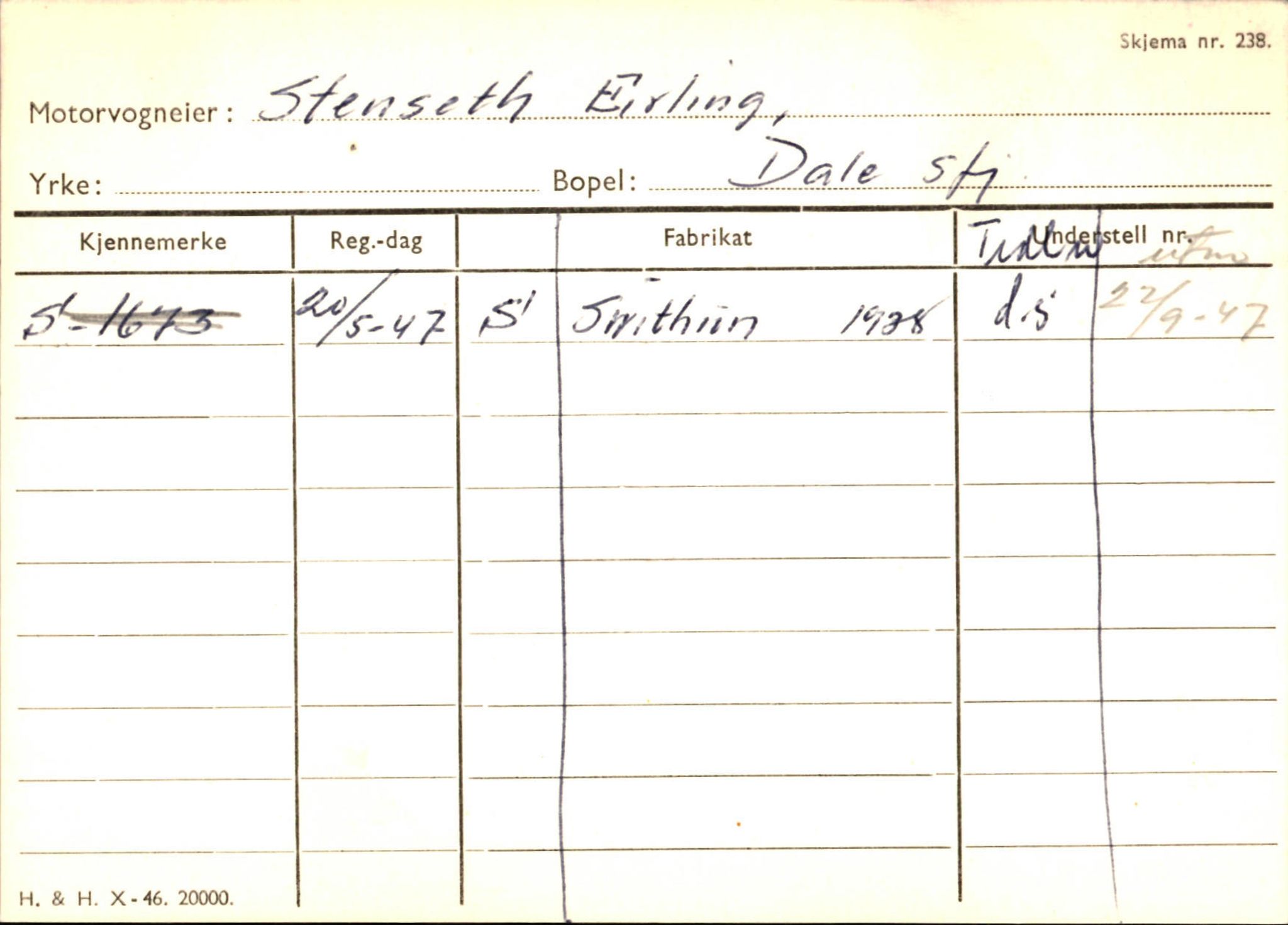 Statens vegvesen, Sogn og Fjordane vegkontor, AV/SAB-A-5301/4/F/L0126: Eigarregister Fjaler M-Å. Leikanger A-Å, 1945-1975, s. 293