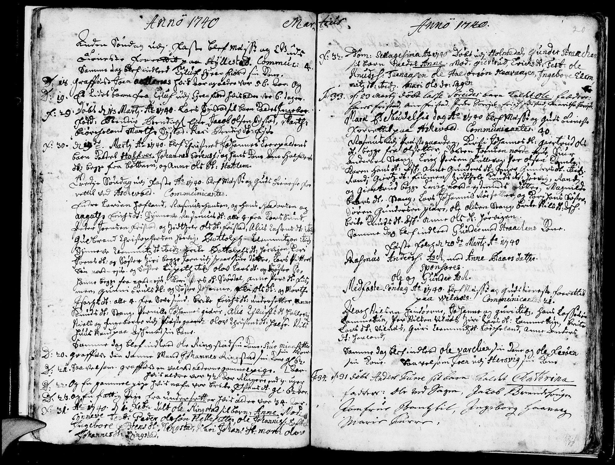 Askvoll sokneprestembete, AV/SAB-A-79501/H/Haa/Haaa/L0007: Ministerialbok nr. A 7, 1739-1748, s. 20
